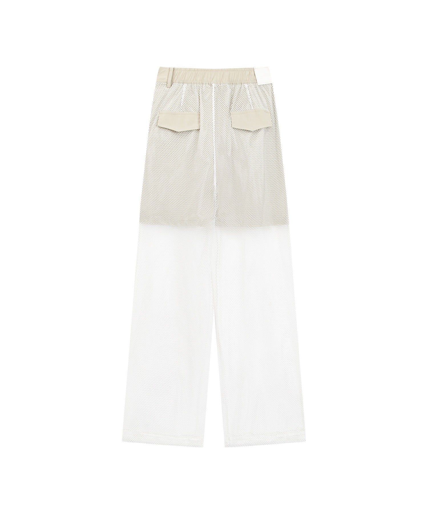 Mesh Contrast Wide-Leg Pants