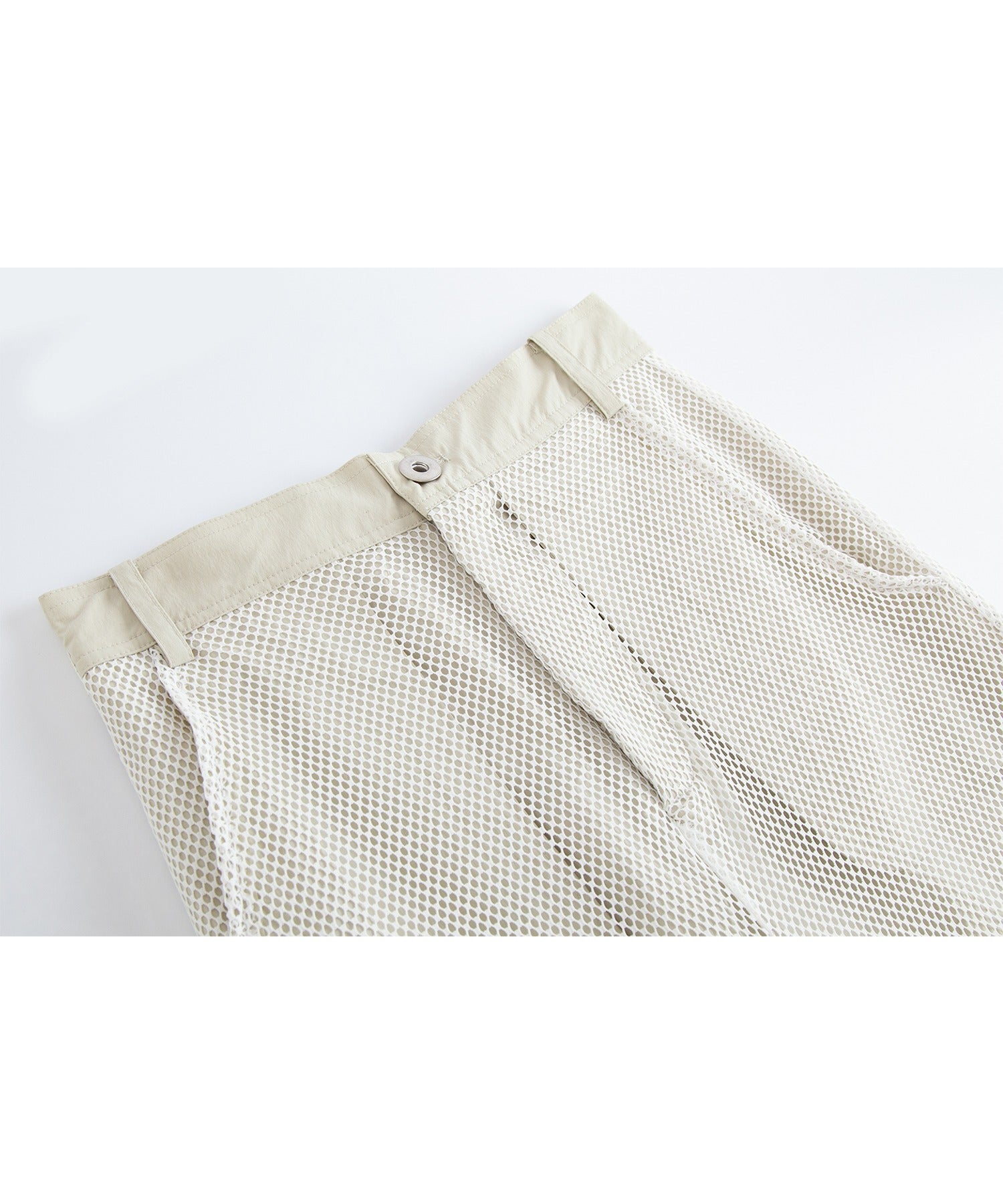 Mesh Contrast Wide-Leg Pants