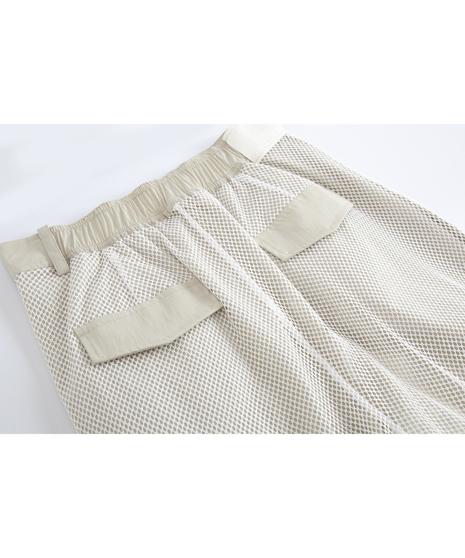 Mesh Contrast Wide-Leg Pants