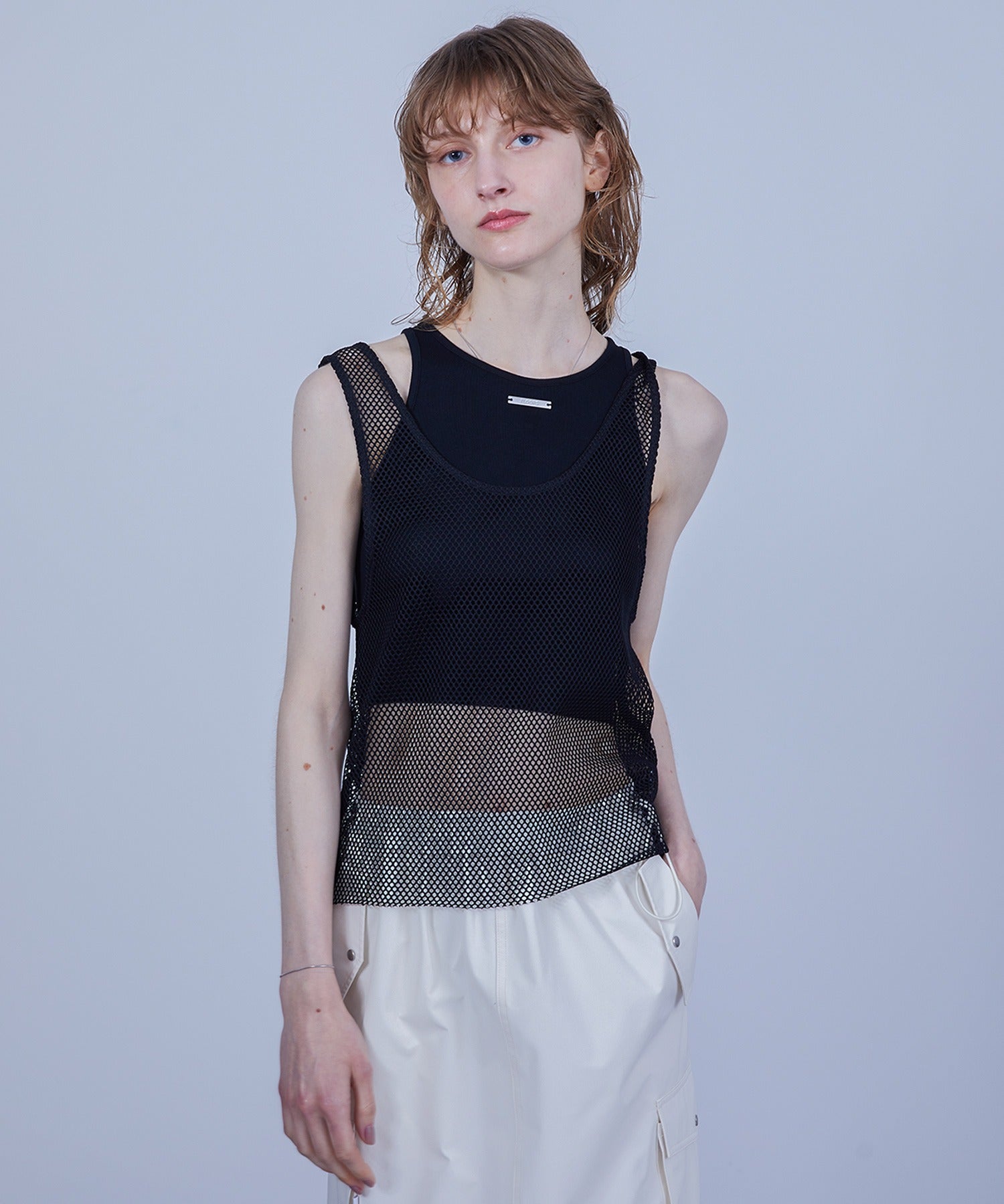 Mesh Tank with Inner Tee Set