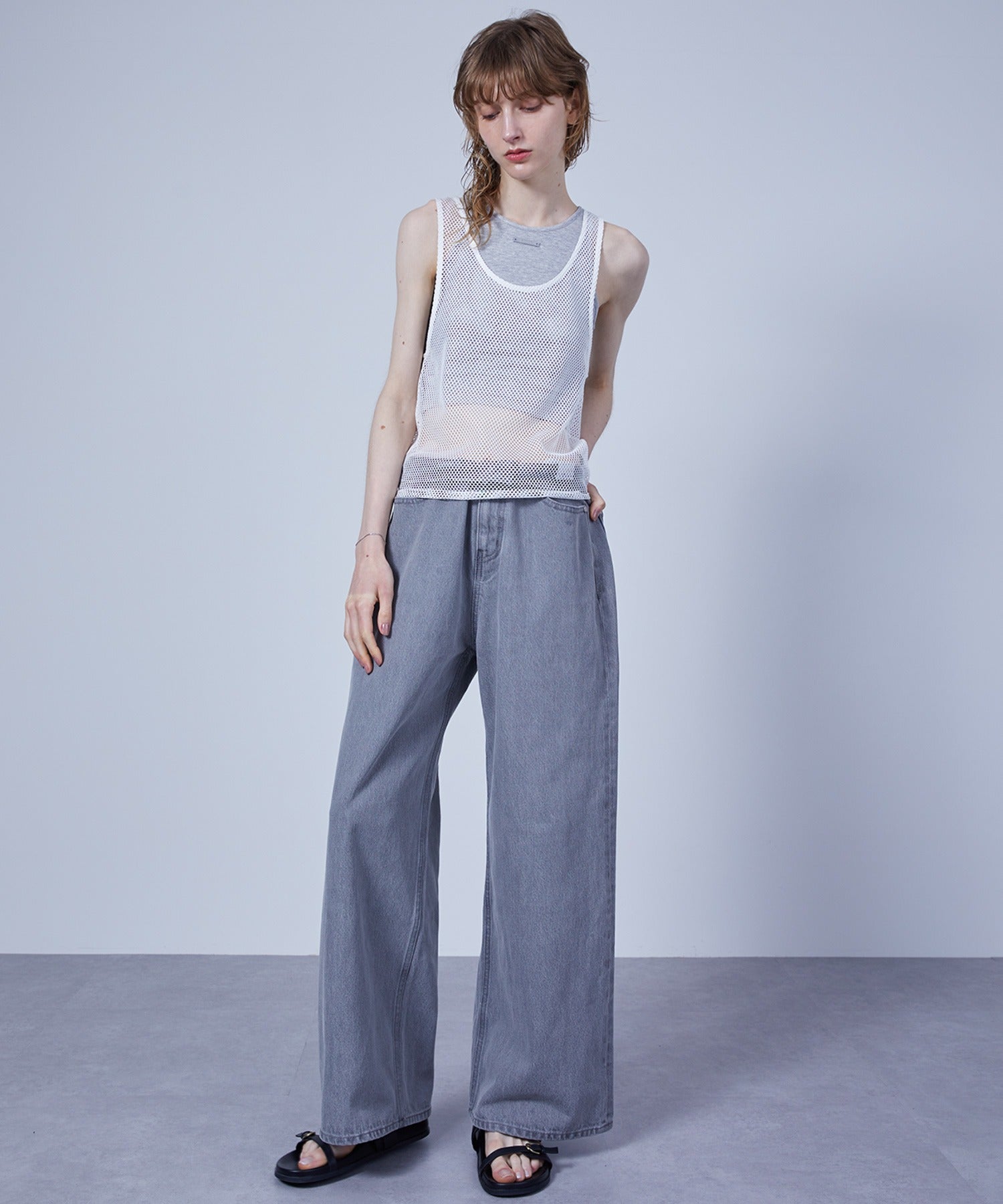 Mesh Tank with Inner Tee Set