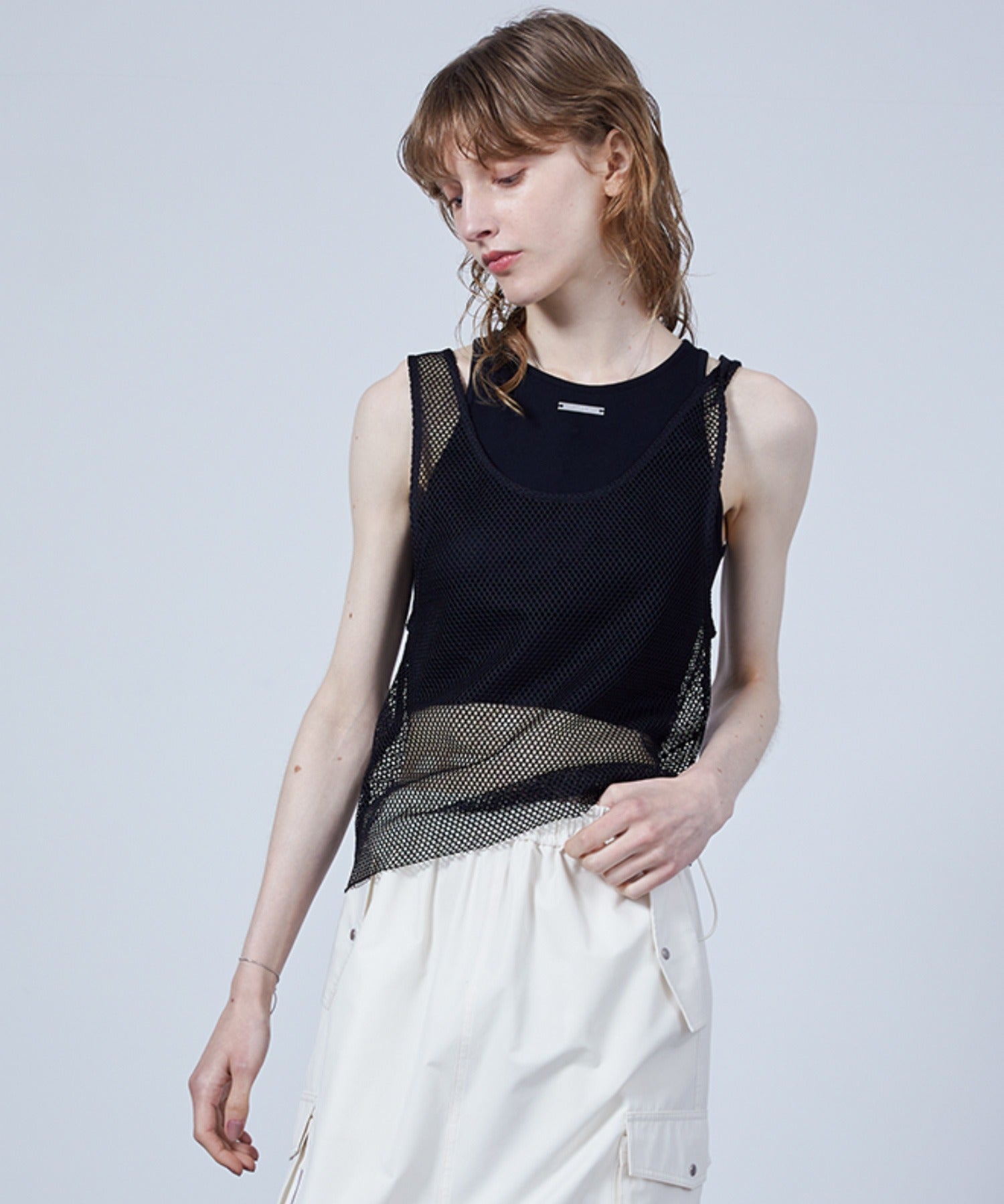 Mesh Tank with Inner Tee Set