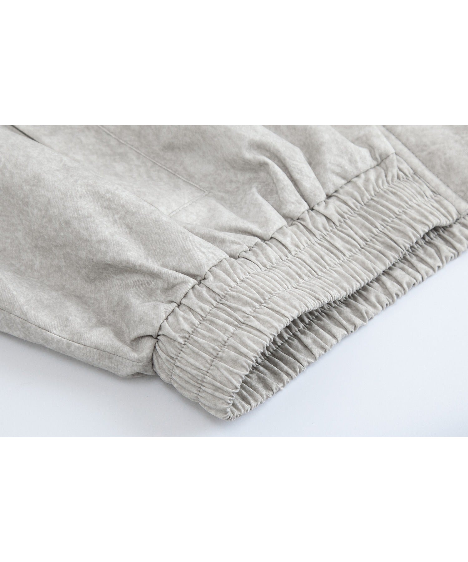 Nuance Marble Pattern High Neck Front-Tuck Volume Blouson