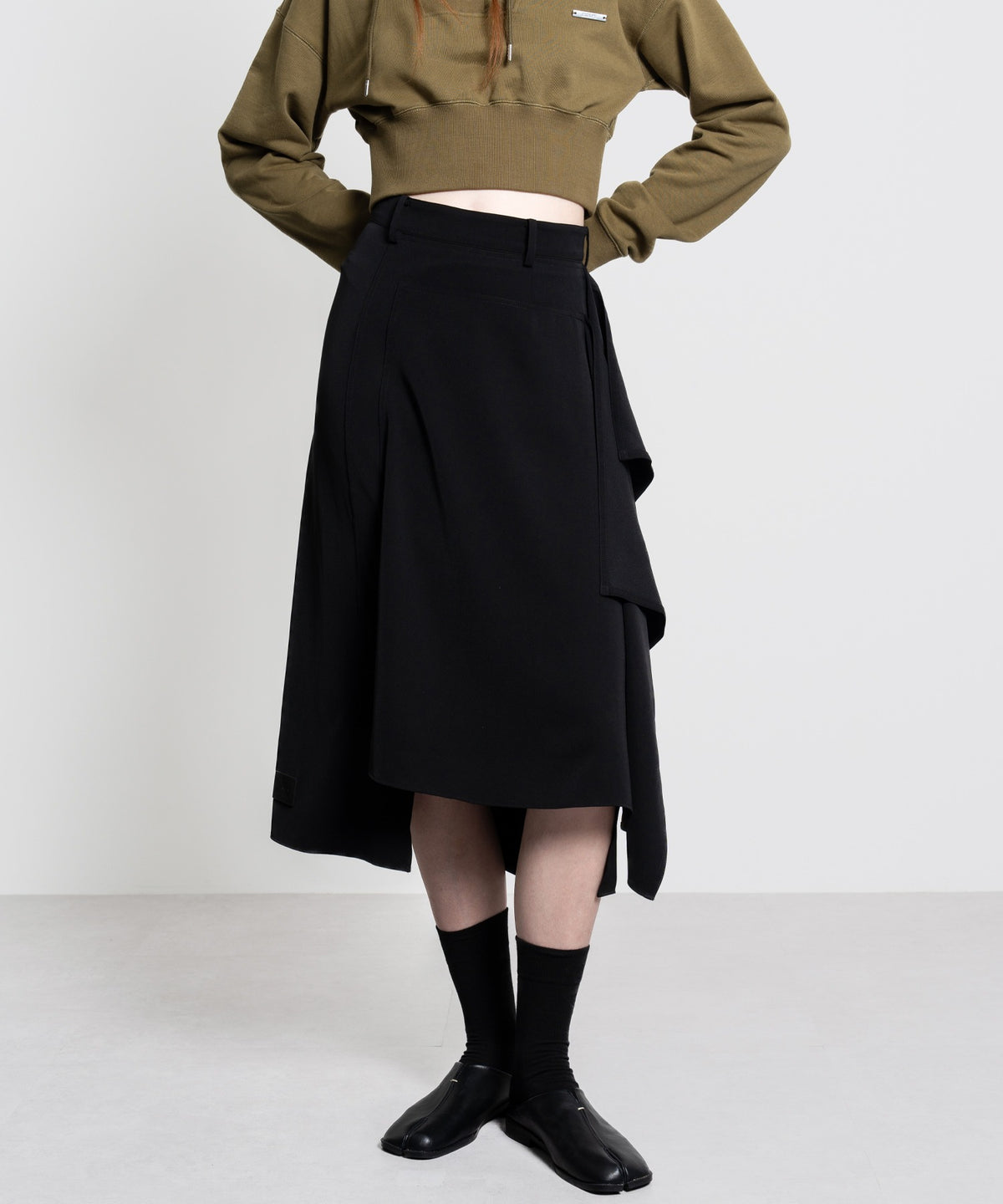Asymmetric Layered Flare Skirt(アシンメトリー風レイヤード デザイン 