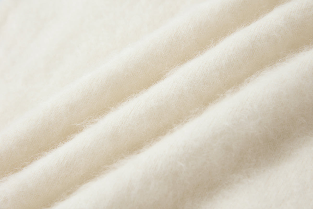 「10月下旬出荷予定」Brushed Cashmere-Blend High Neck Knit Vest