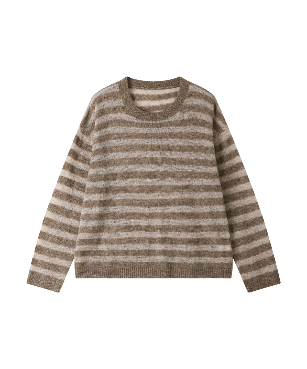 「10月下旬出荷予定」Sheer Wool-Blend Border Knit Pullover
