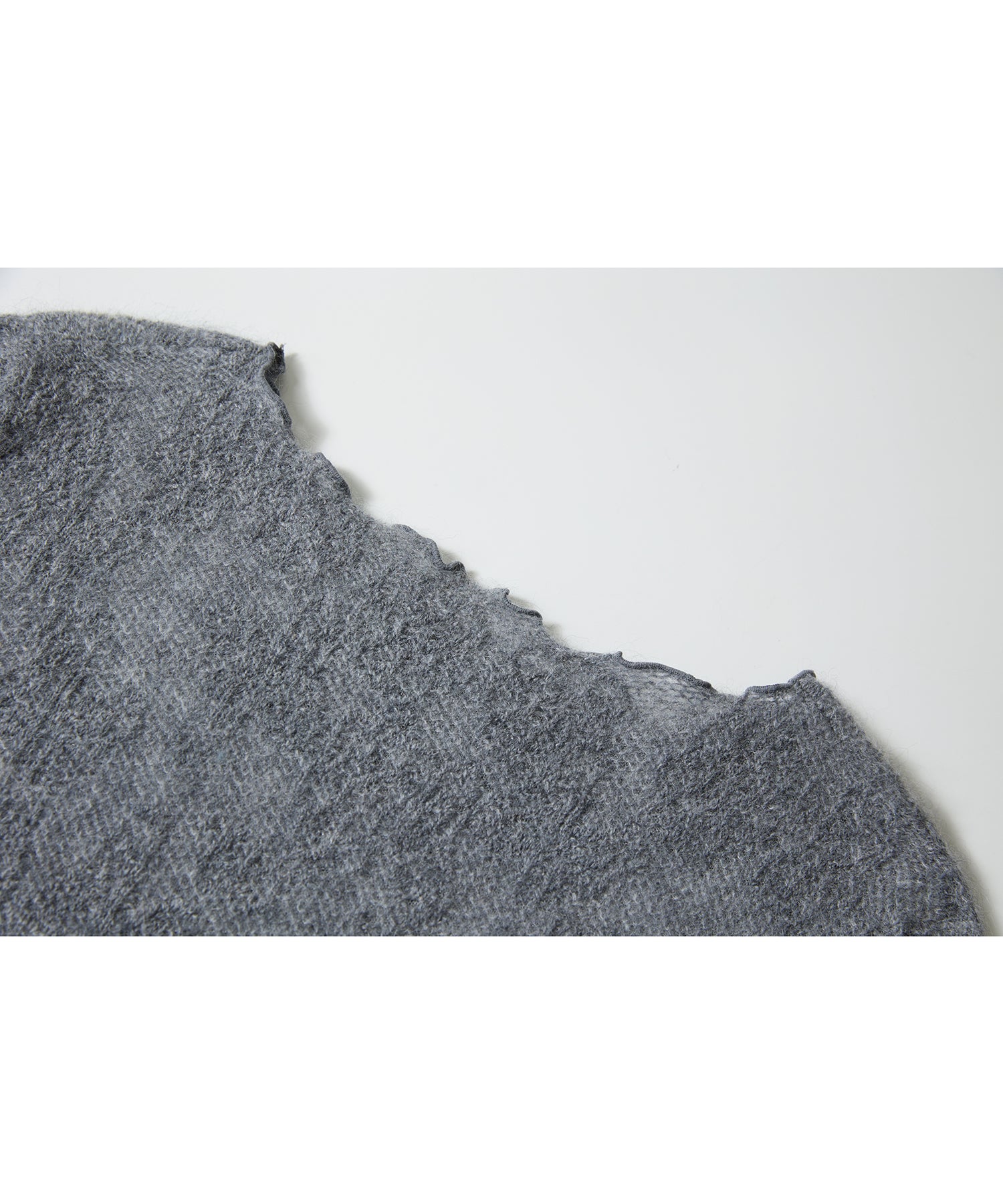 「9月下旬出荷予定」Sheer Jacquard Wool Silk Knit Top