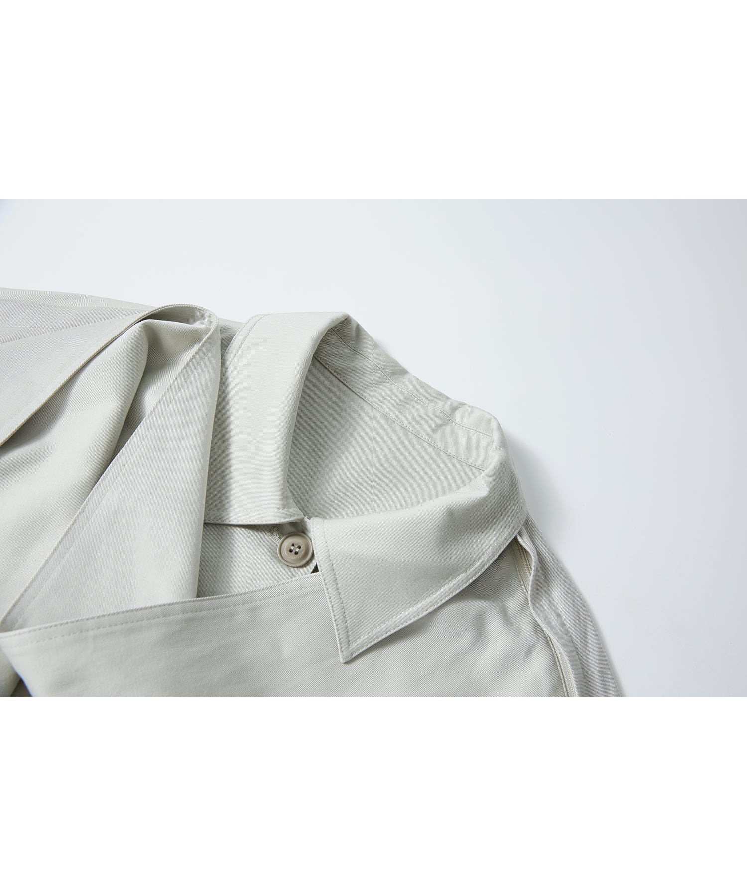 「9月下旬出荷予定」Detachable Scarf Belted Short Trench Coat