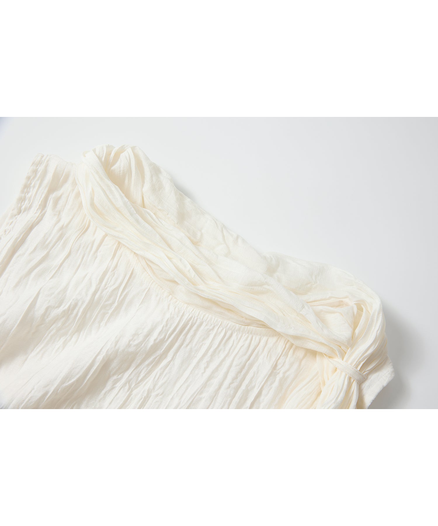 「9月下旬出荷予定」Washed Texture Scarf Collar Layered Dress