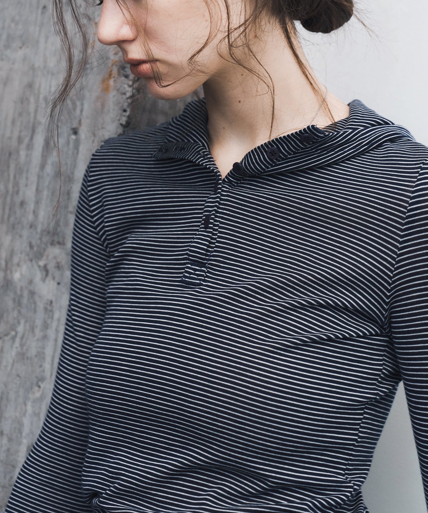 Striped Hooded Long-Sleeve Tee