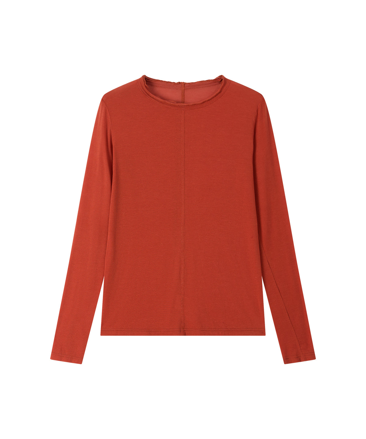 「10月下旬出荷予定」Cashmere-Blend Sheer Mellow Neck Long Sleeve Top