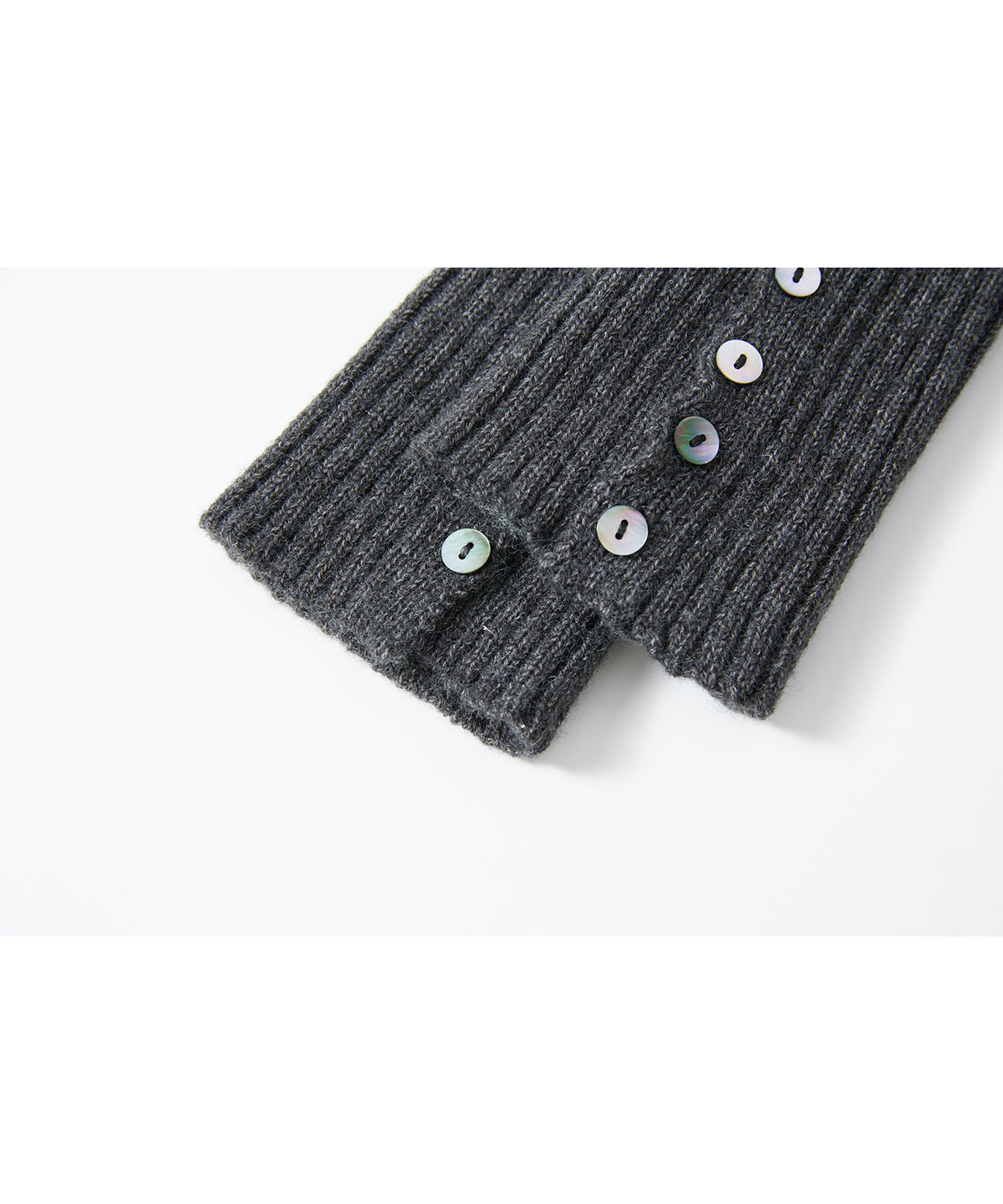 Button Detail Ribbed Knit Leg Warmers