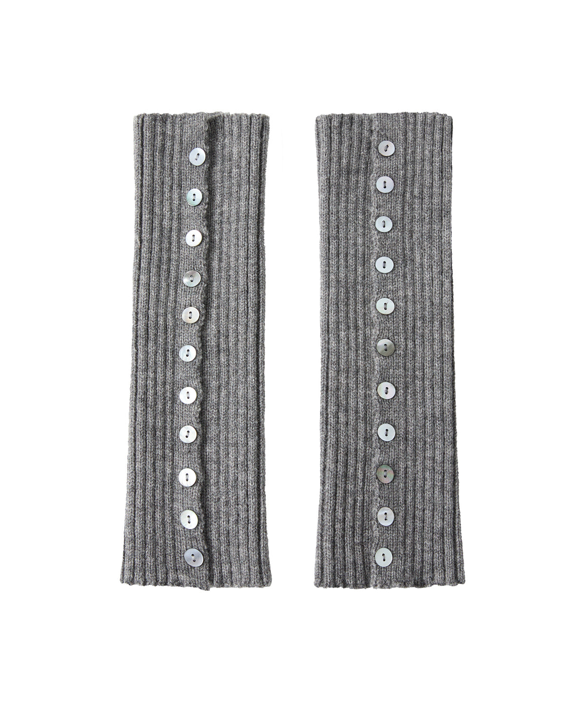 Button Detail Ribbed Knit Leg Warmers