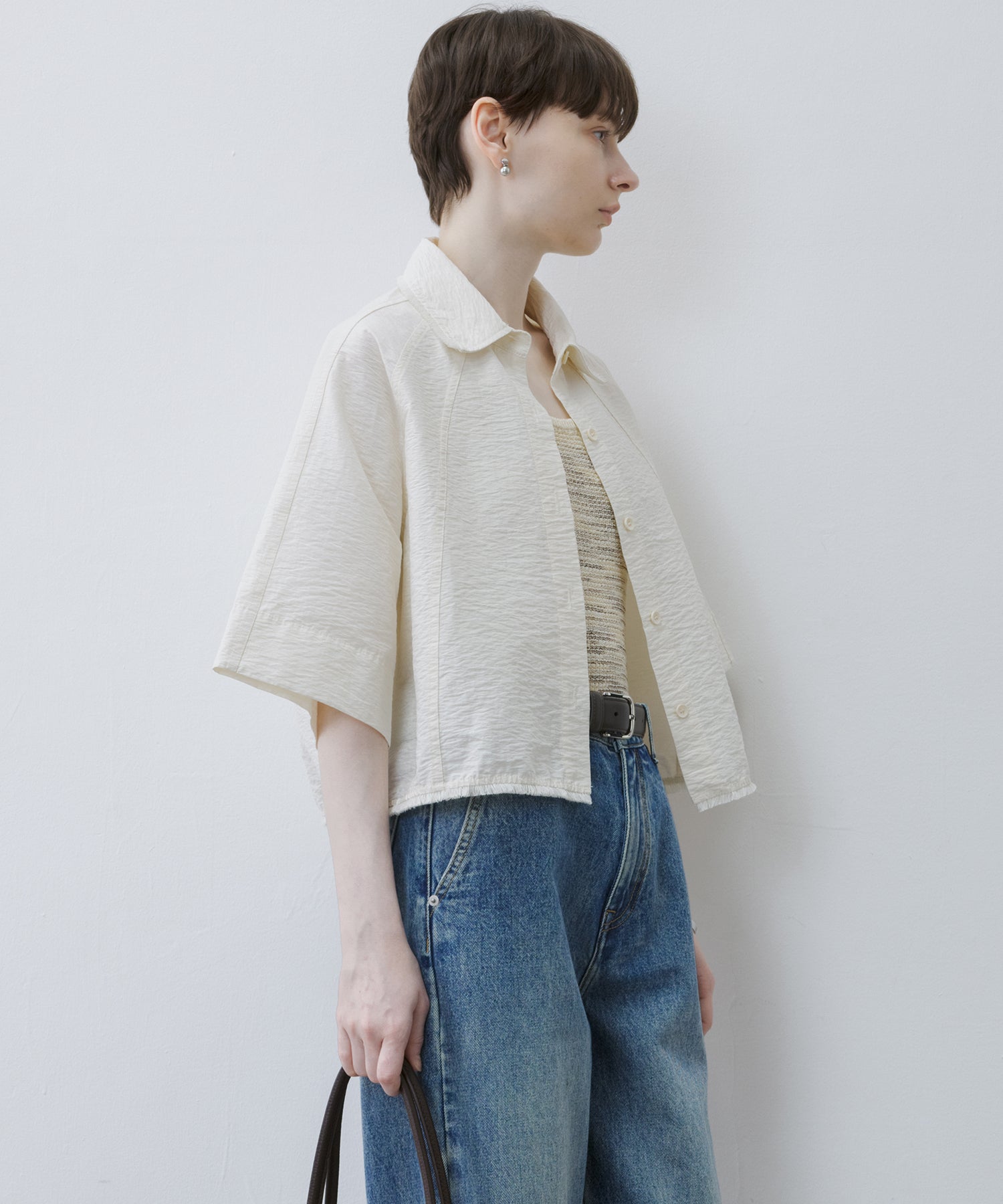 Airy Cropped Shirt
