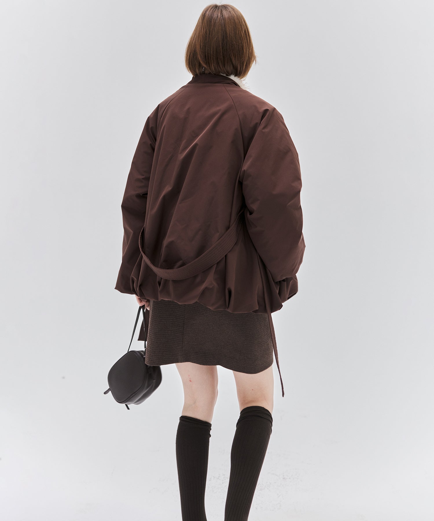 Faux Fur Collar Balloon Down Jacket