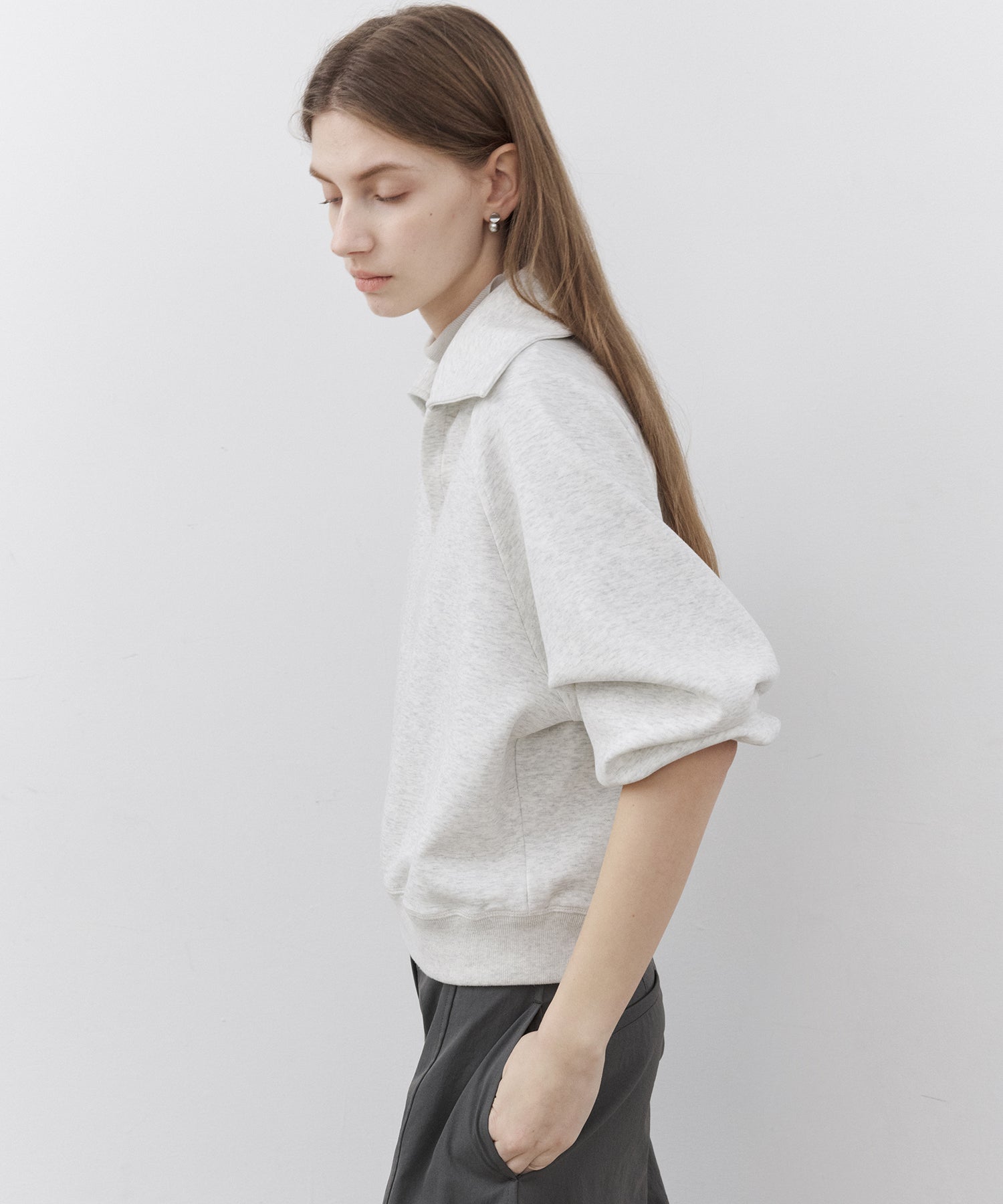 Polo Collar Skipper Sweatshirt