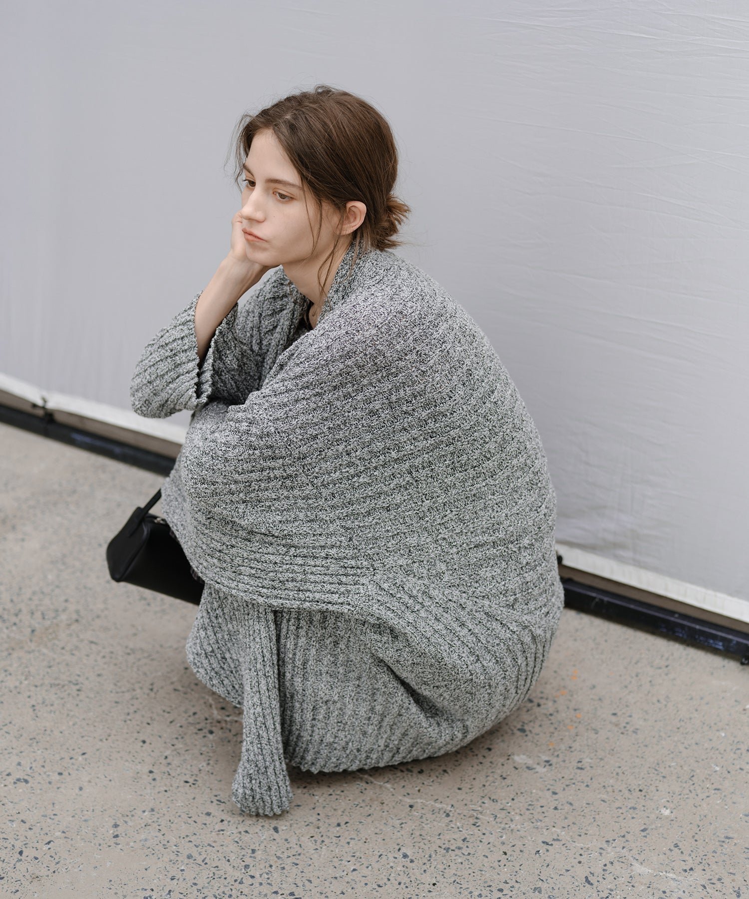 “Shipping from late February to early March” Chunky Draped Knit Cardigan