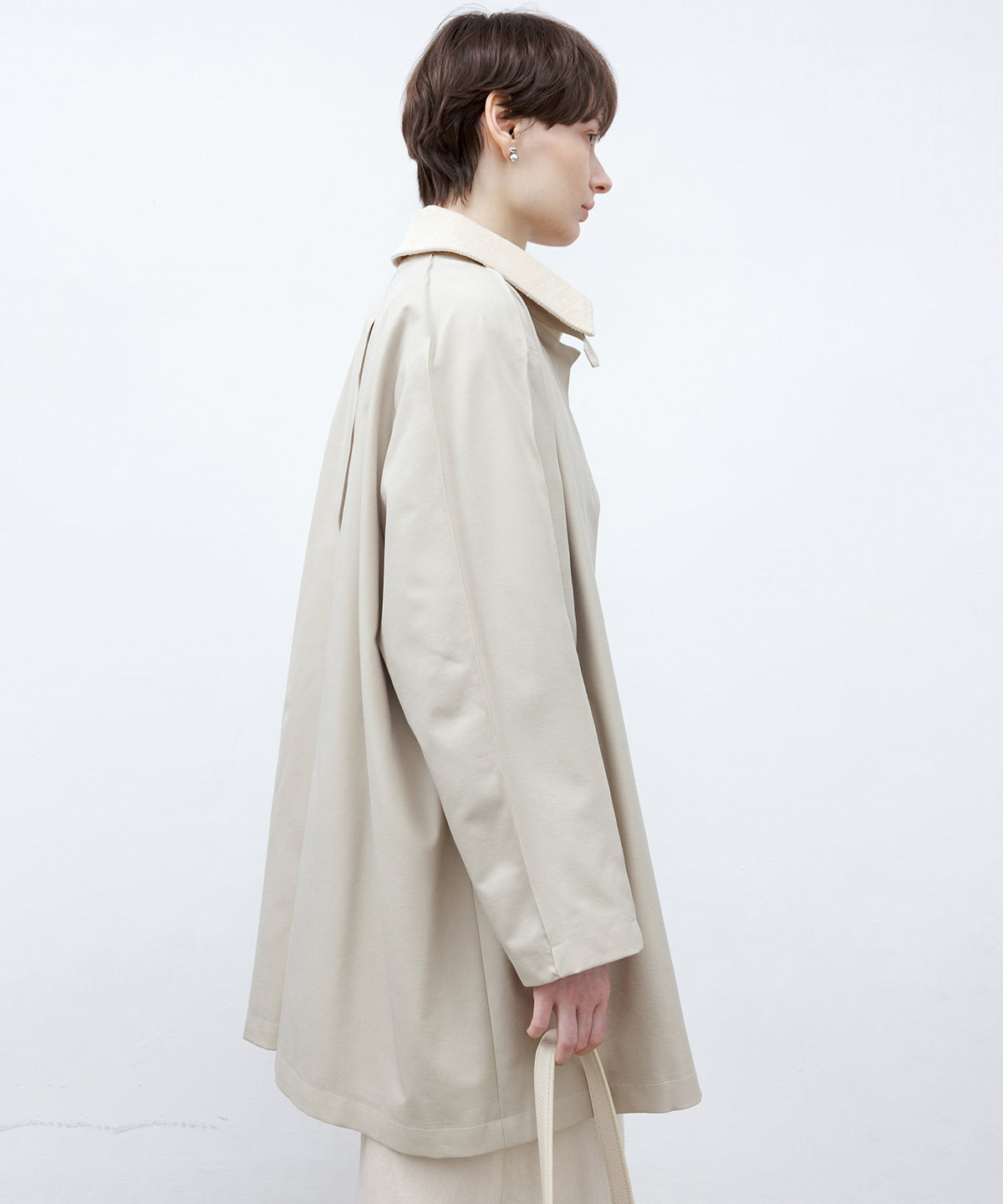코듀로이 칼라 미들 코트