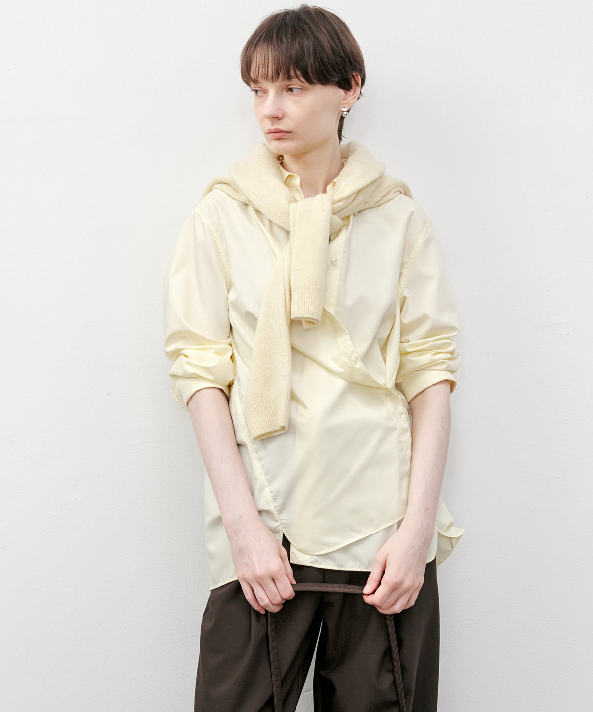 Multi-Way Oversized Collar Shirt