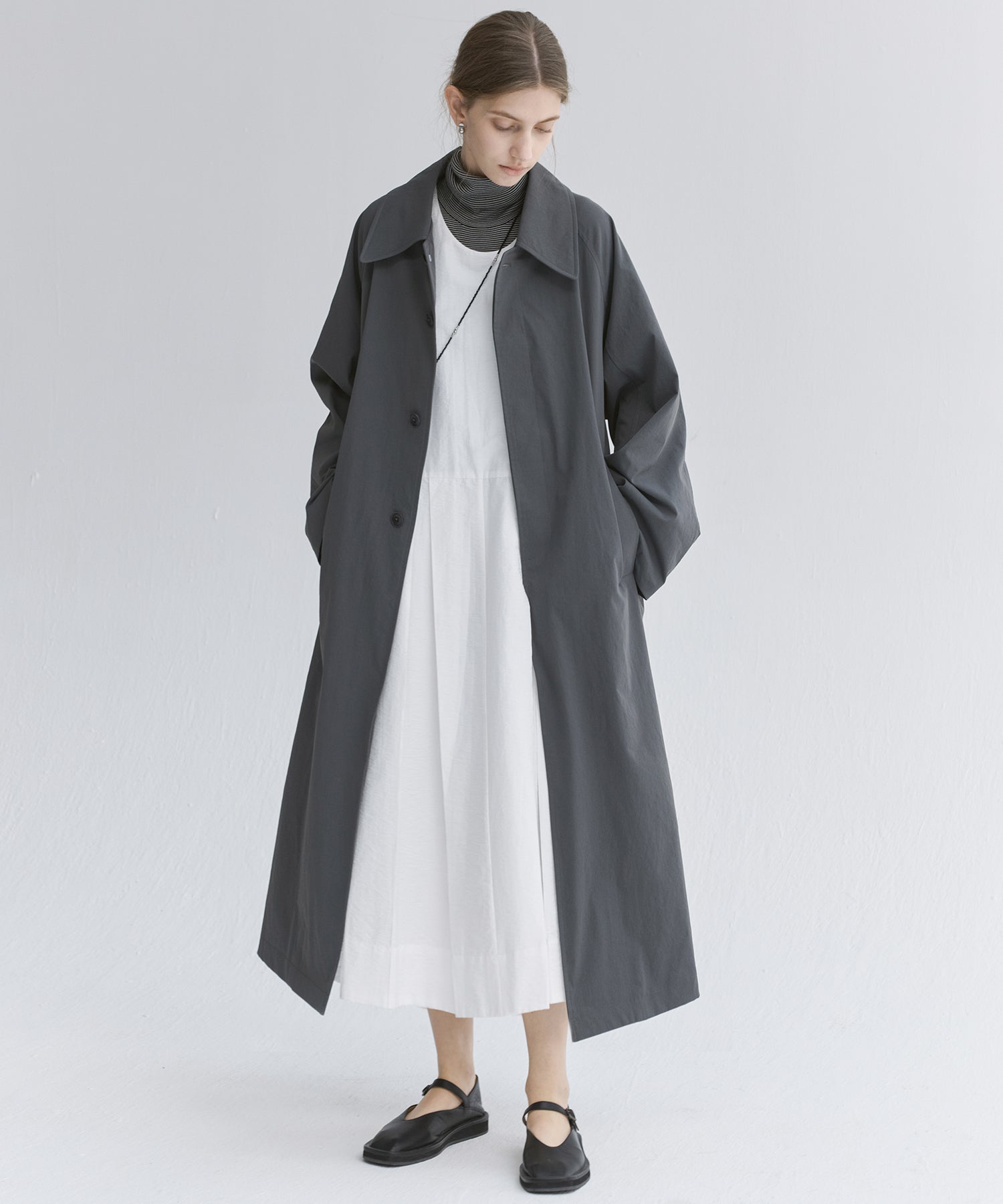 Tucked Sleeveless Long Dress