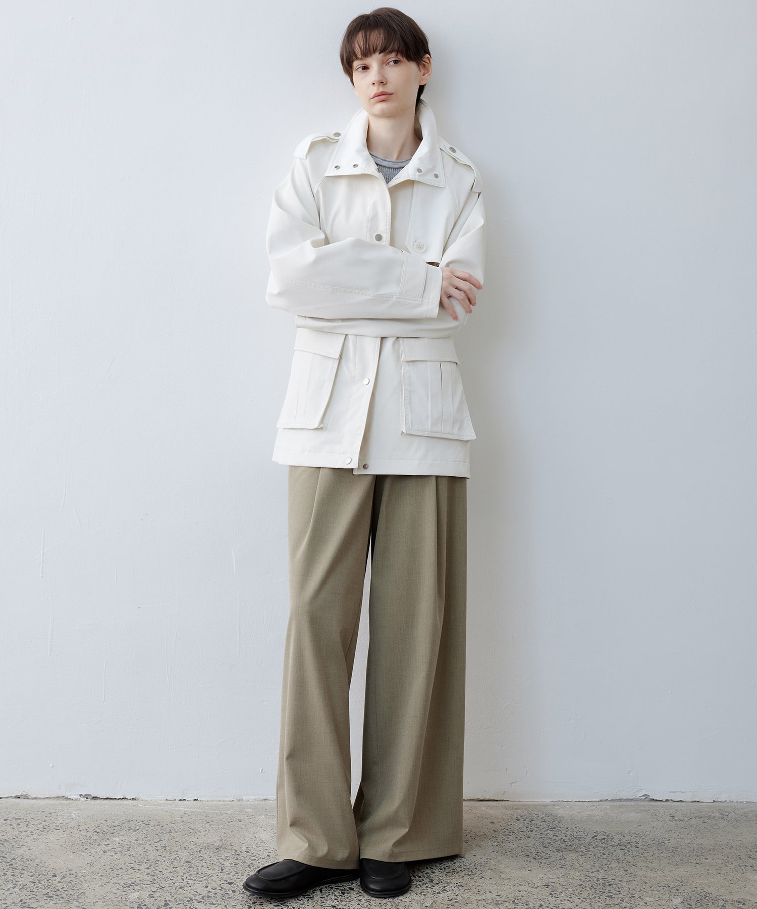 Stand Collar Utility Jacket