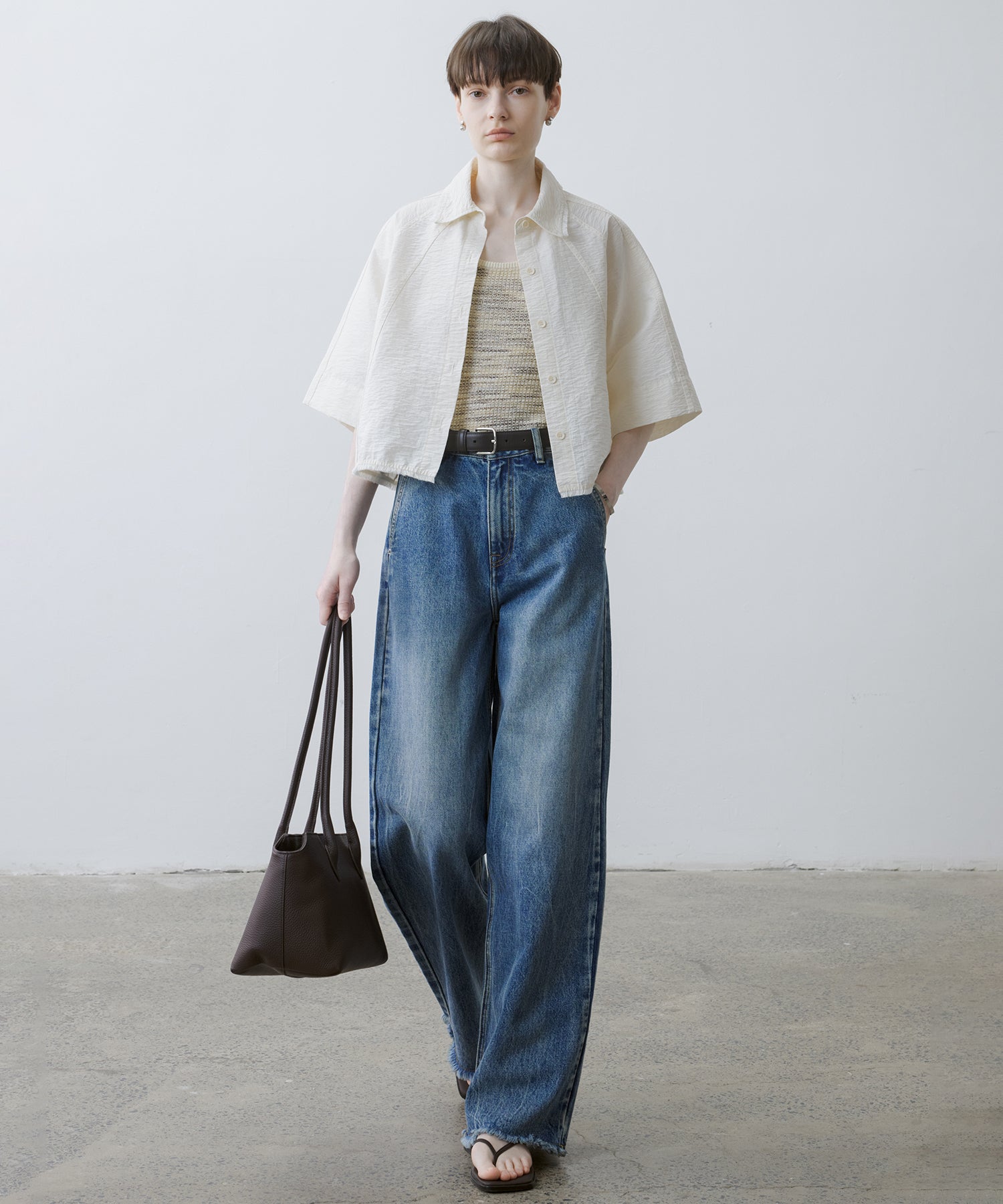 Airy Cropped Shirt