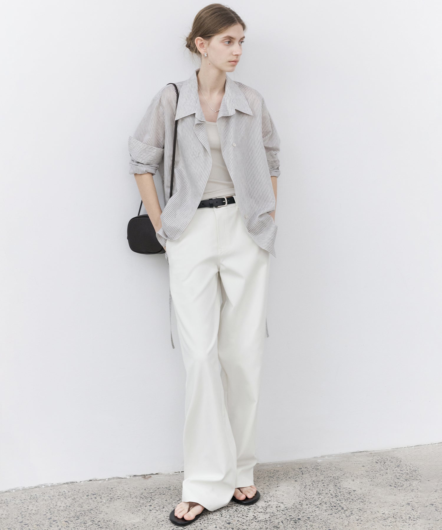 Stretch Ribbed U-Neck Tank Top