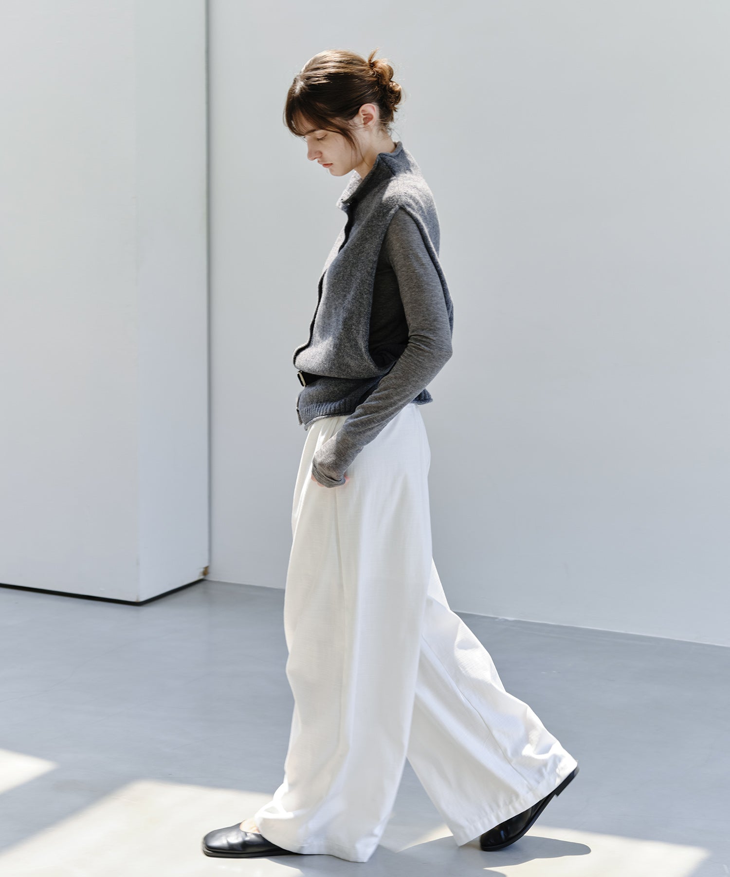 「9月下旬出荷予定」Paneled Drawstring Wide Pants