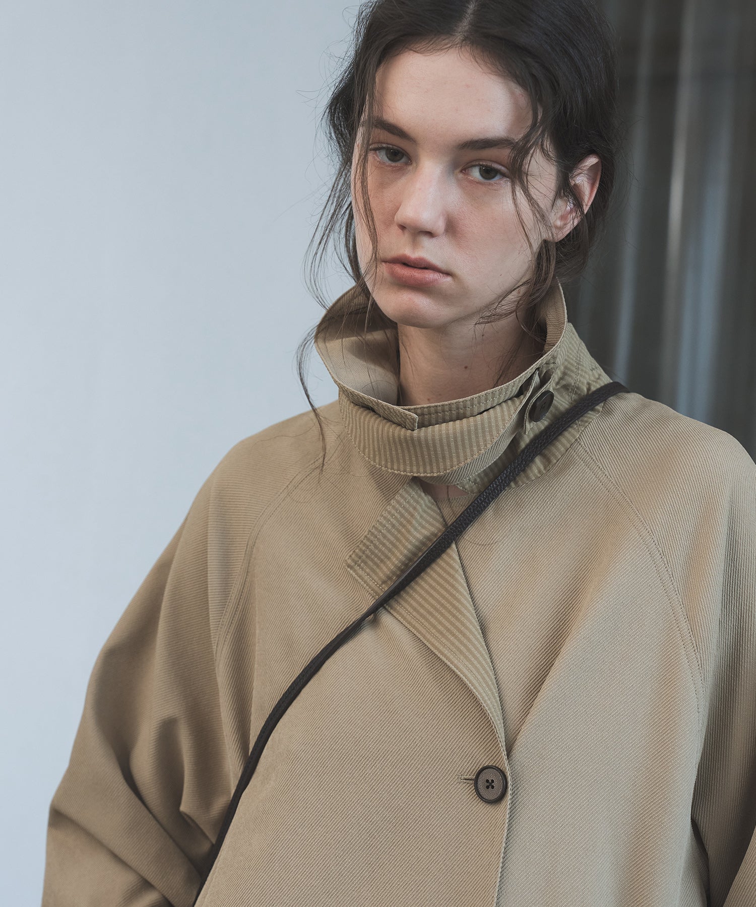 Structured Raglan Trench Coat – Oversized Fit