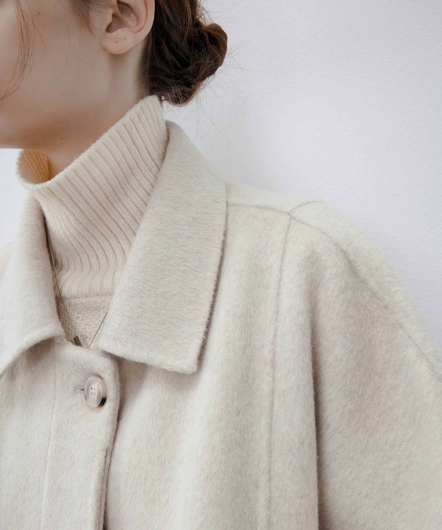 High Neck Jacquard Design Knit