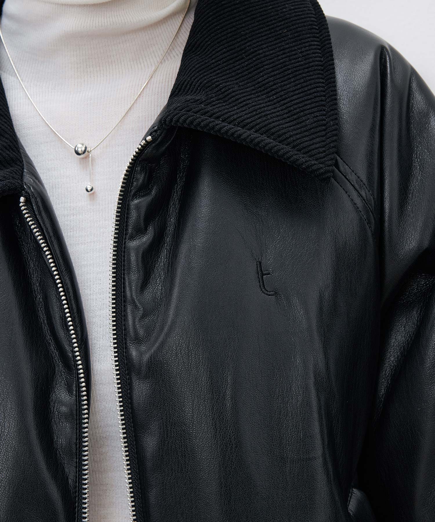 Faux Leather Flight Jacket