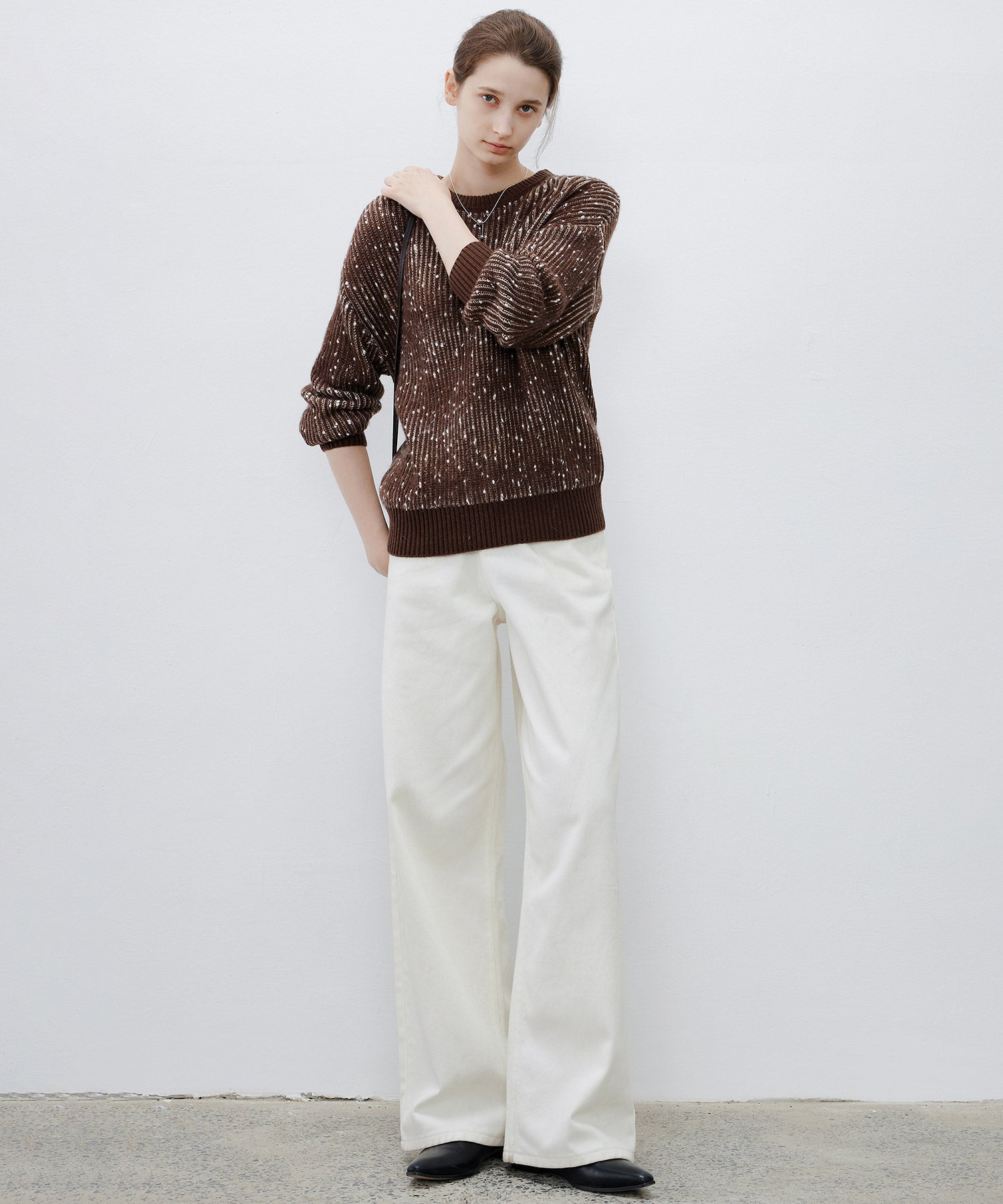 Cozy Snowflake Crew Neck Knit Sweater