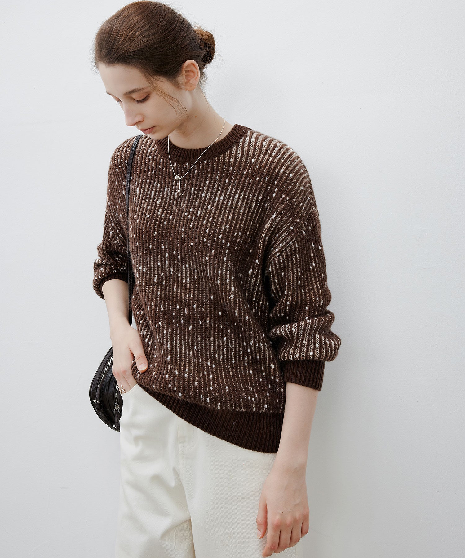 Cozy Snowflake Crew Neck Knit Sweater