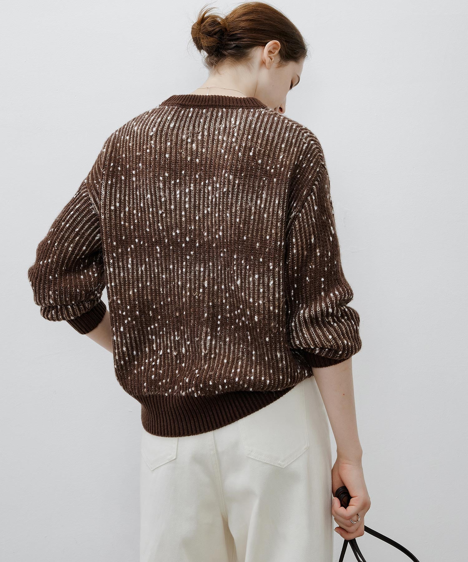 Cozy Snowflake Crew Neck Knit Sweater