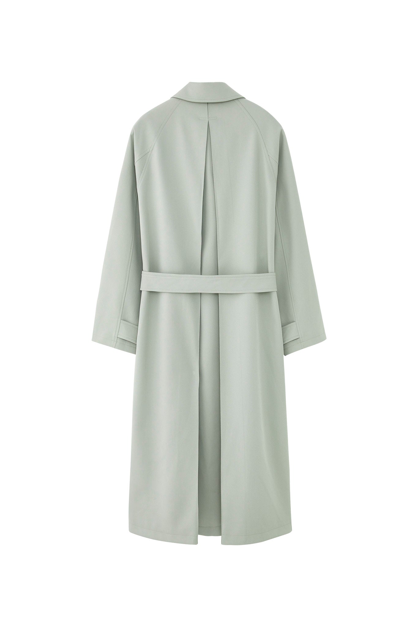 Clean-Cut Longline Coat with Belt – Easy Care Design