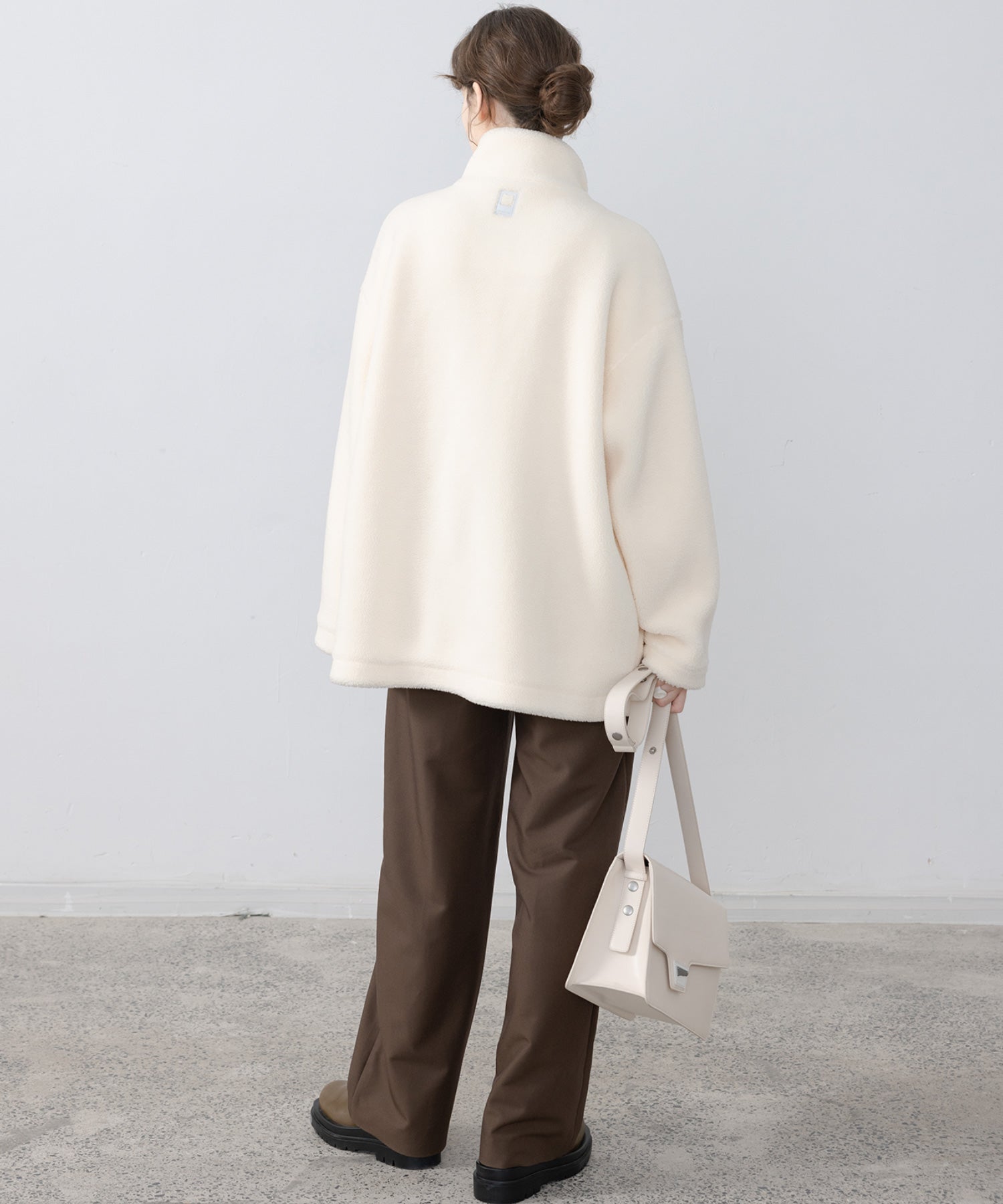Center Line Knit Soft Boa Jacket