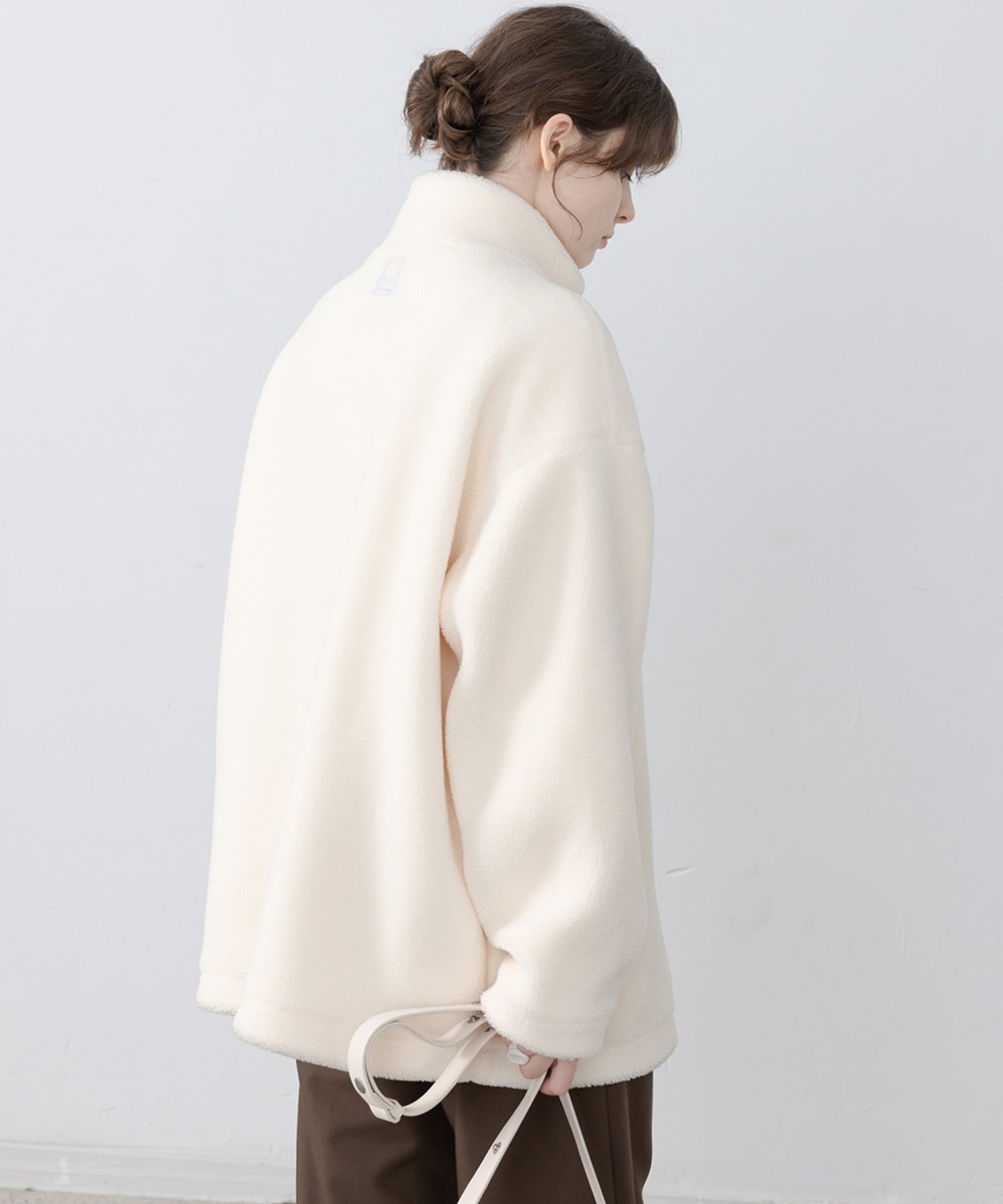 Center Line Knit Soft Boa Jacket