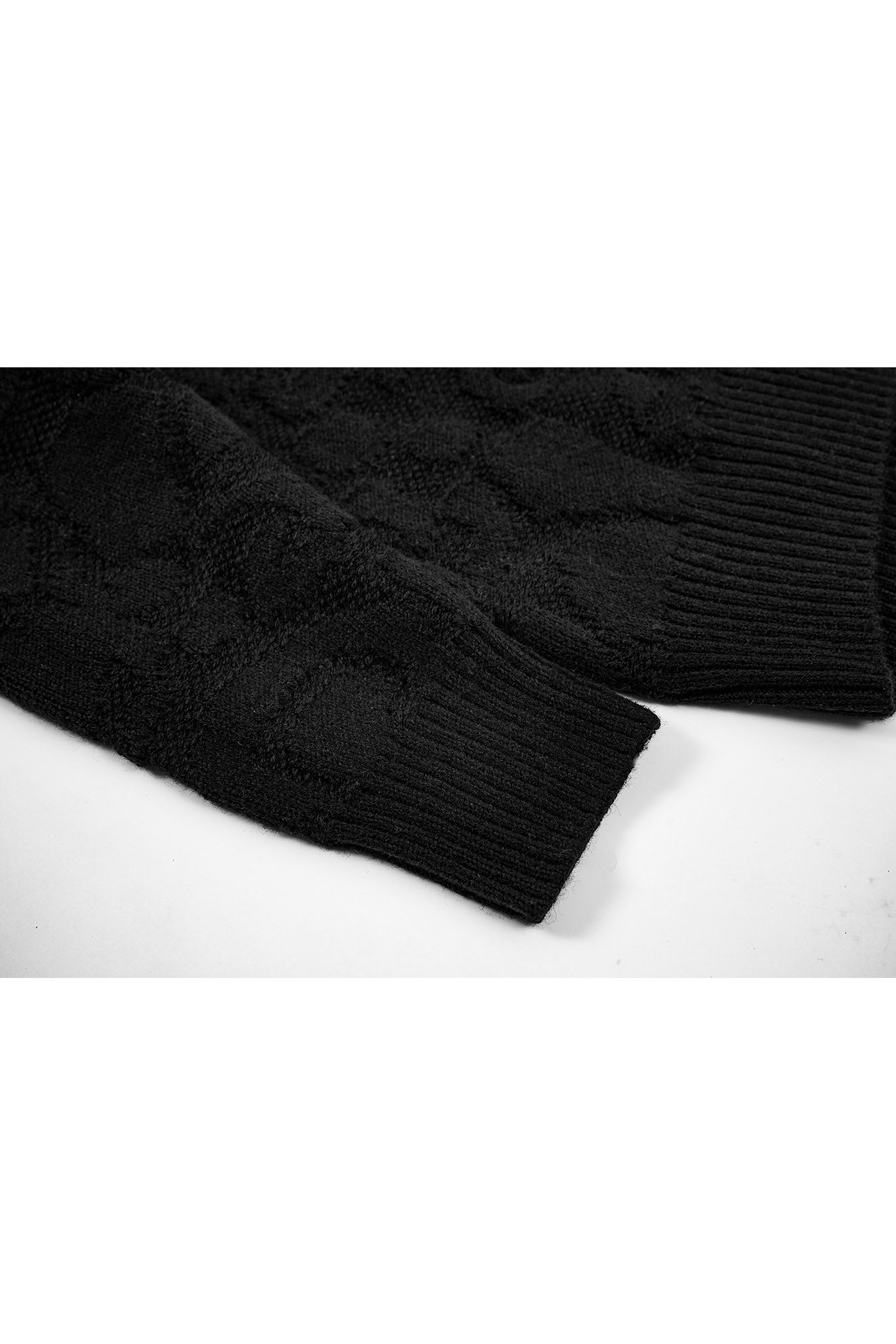 High Neck Jacquard Design Knit