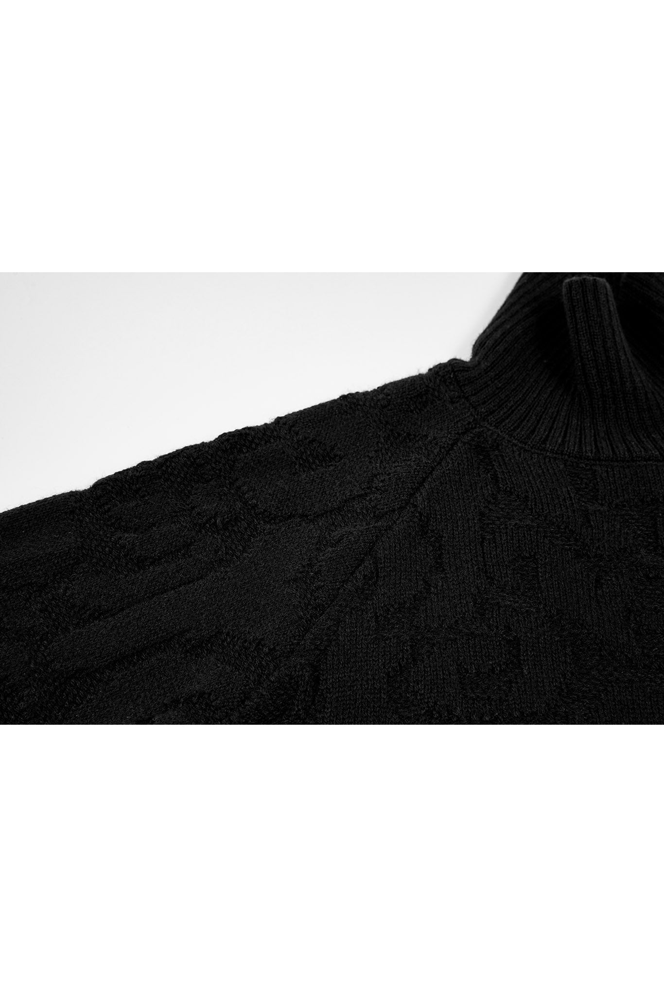 High Neck Jacquard Design Knit