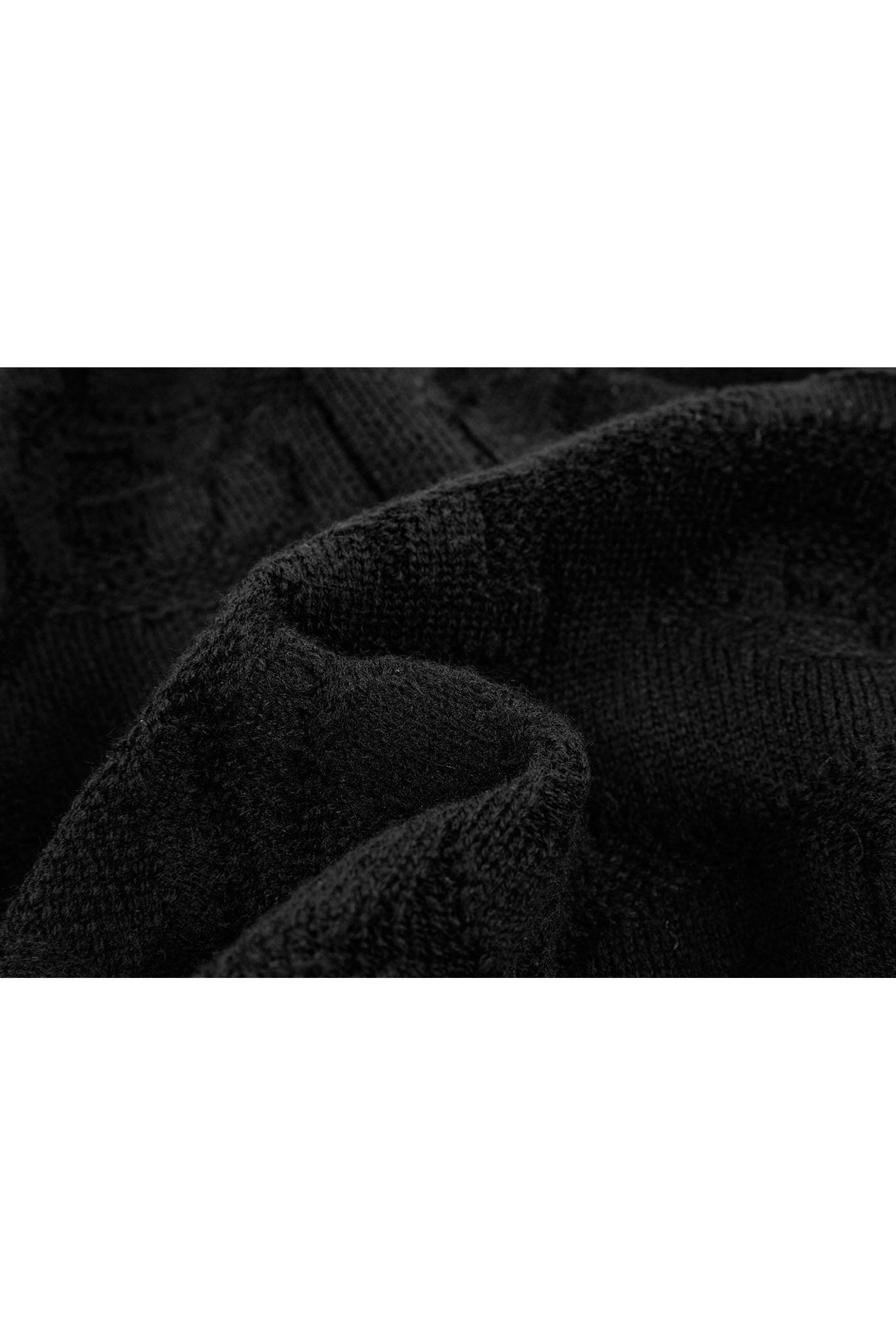 High Neck Jacquard Design Knit