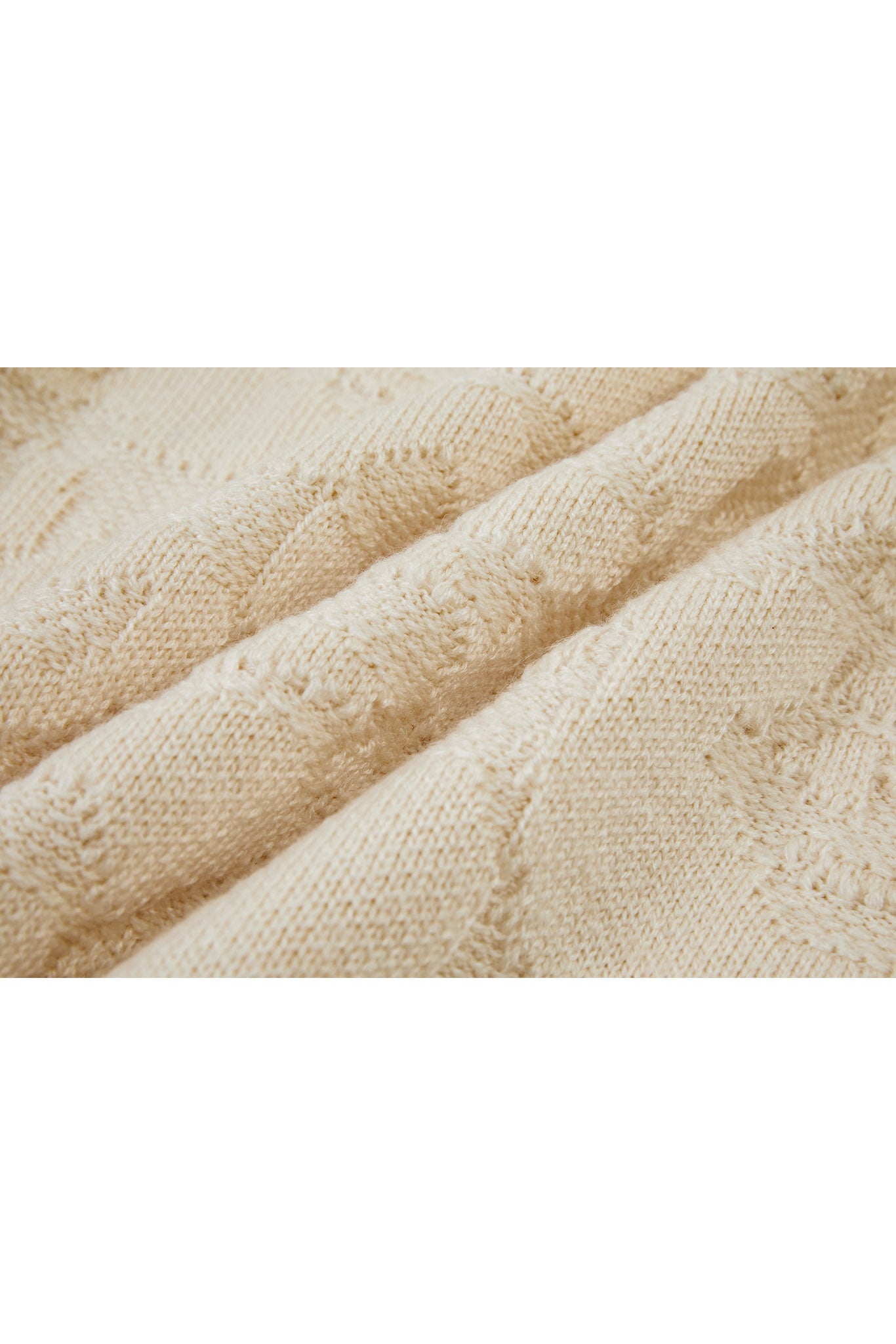 High Neck Jacquard Design Knit