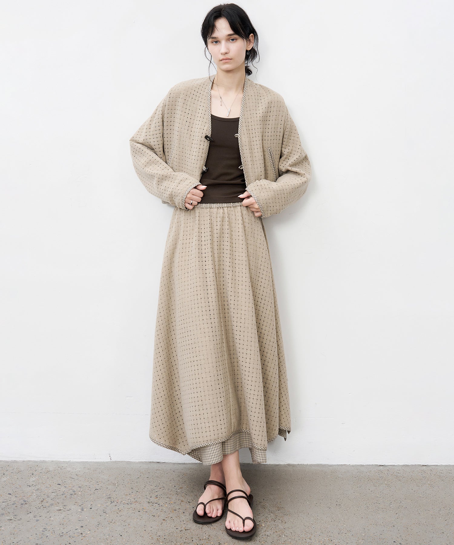 Layered Cut-Out Jacket