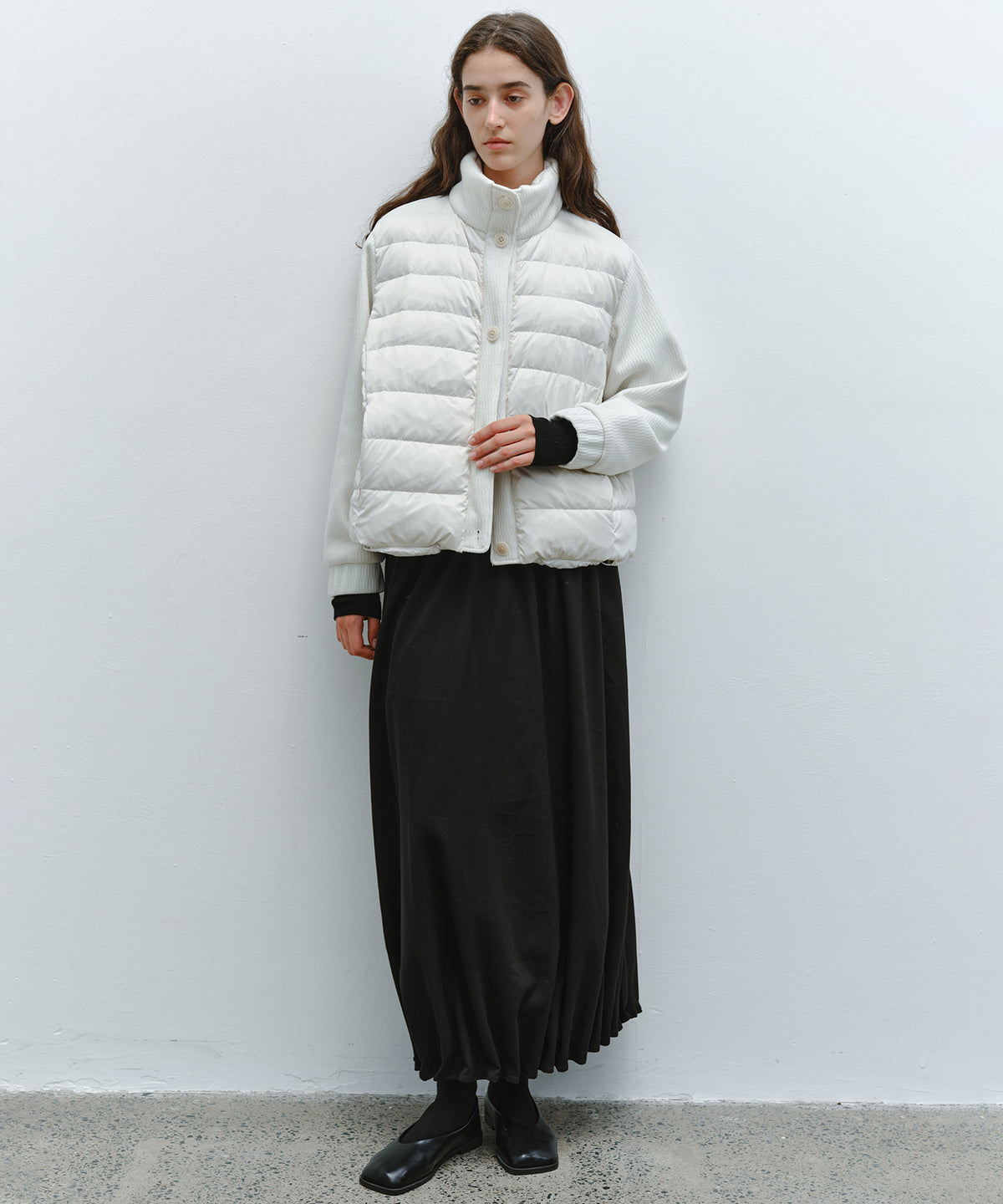 「10月下旬出荷予定」Wool-Like Balloon Flare Skirt