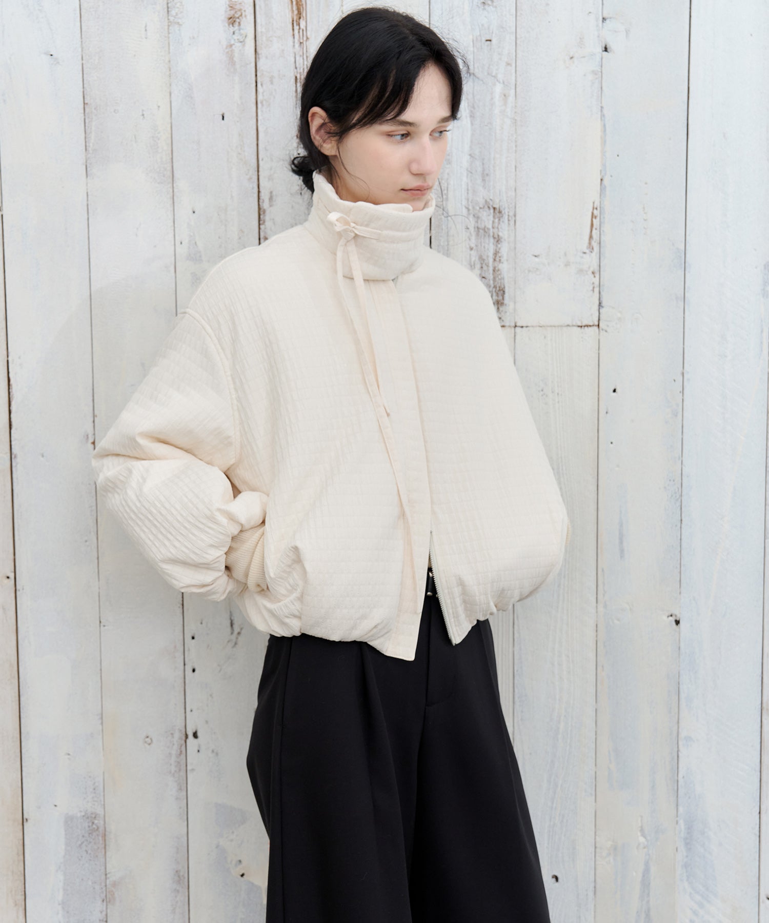 Ribbon Balloon Quilted Jacket