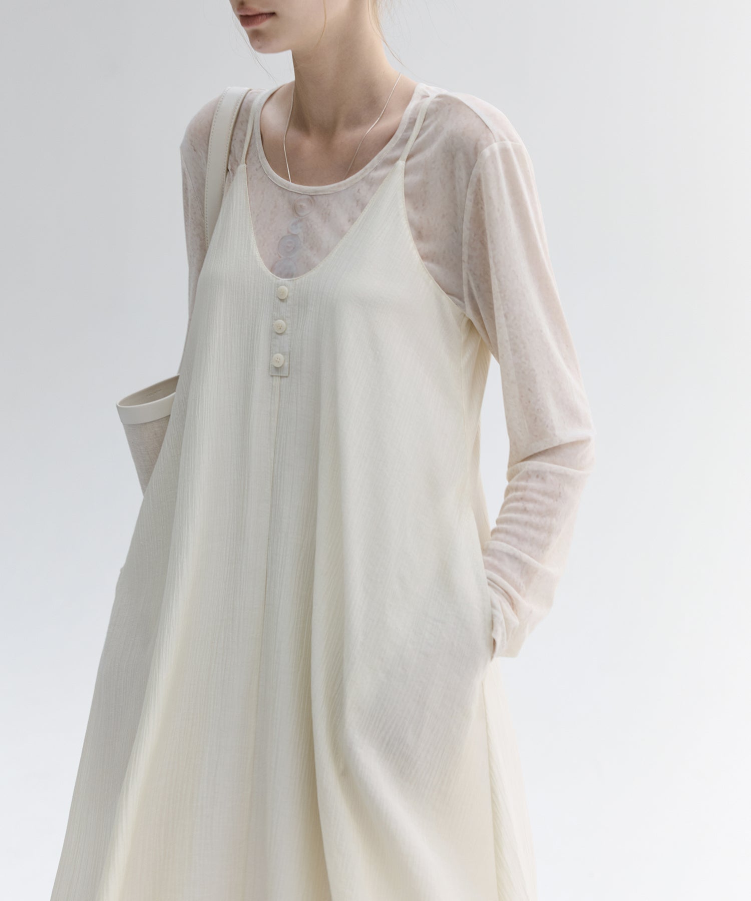 Layered Sheer Cami Long Dress