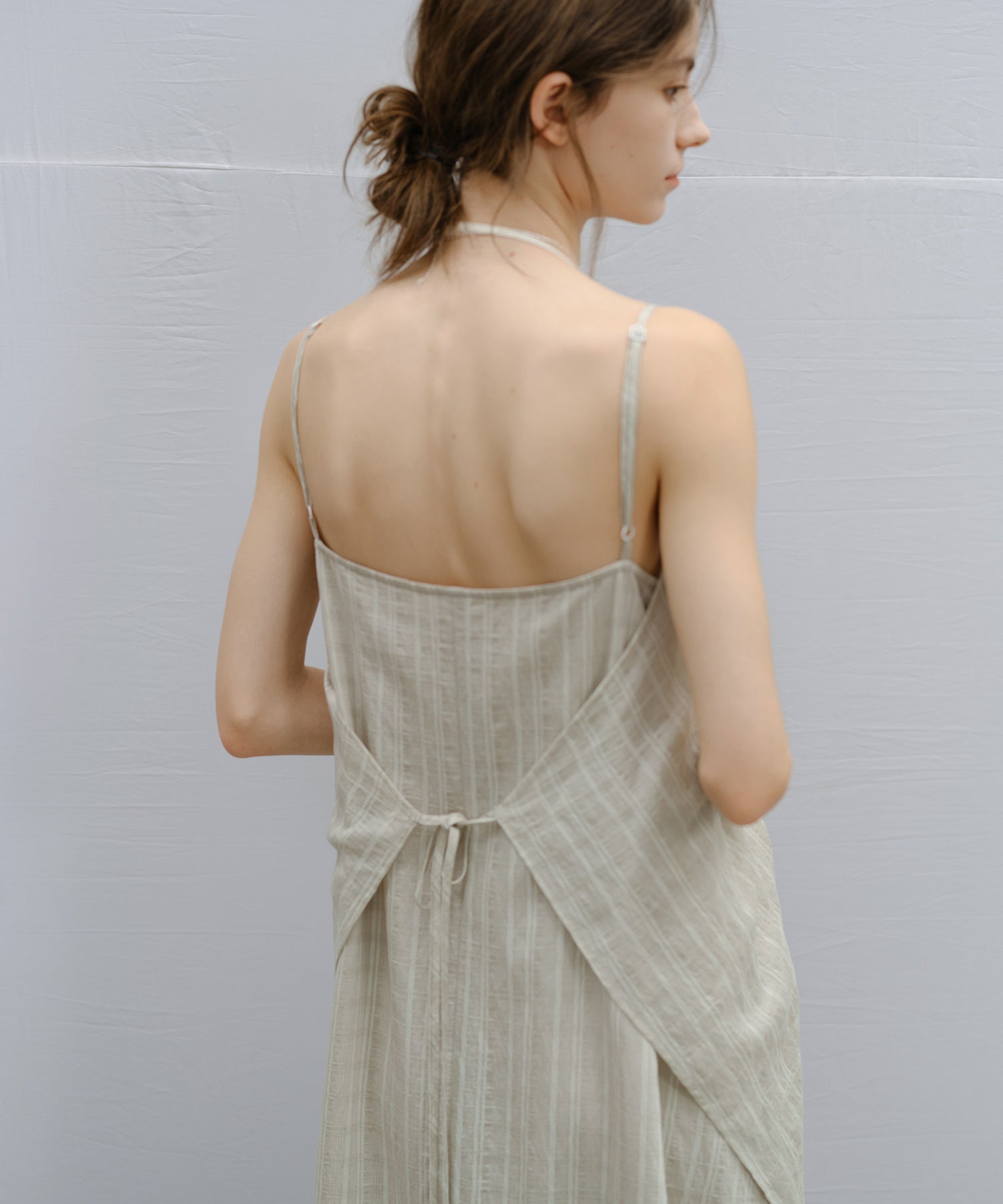 Textured Crepe Slip Dress