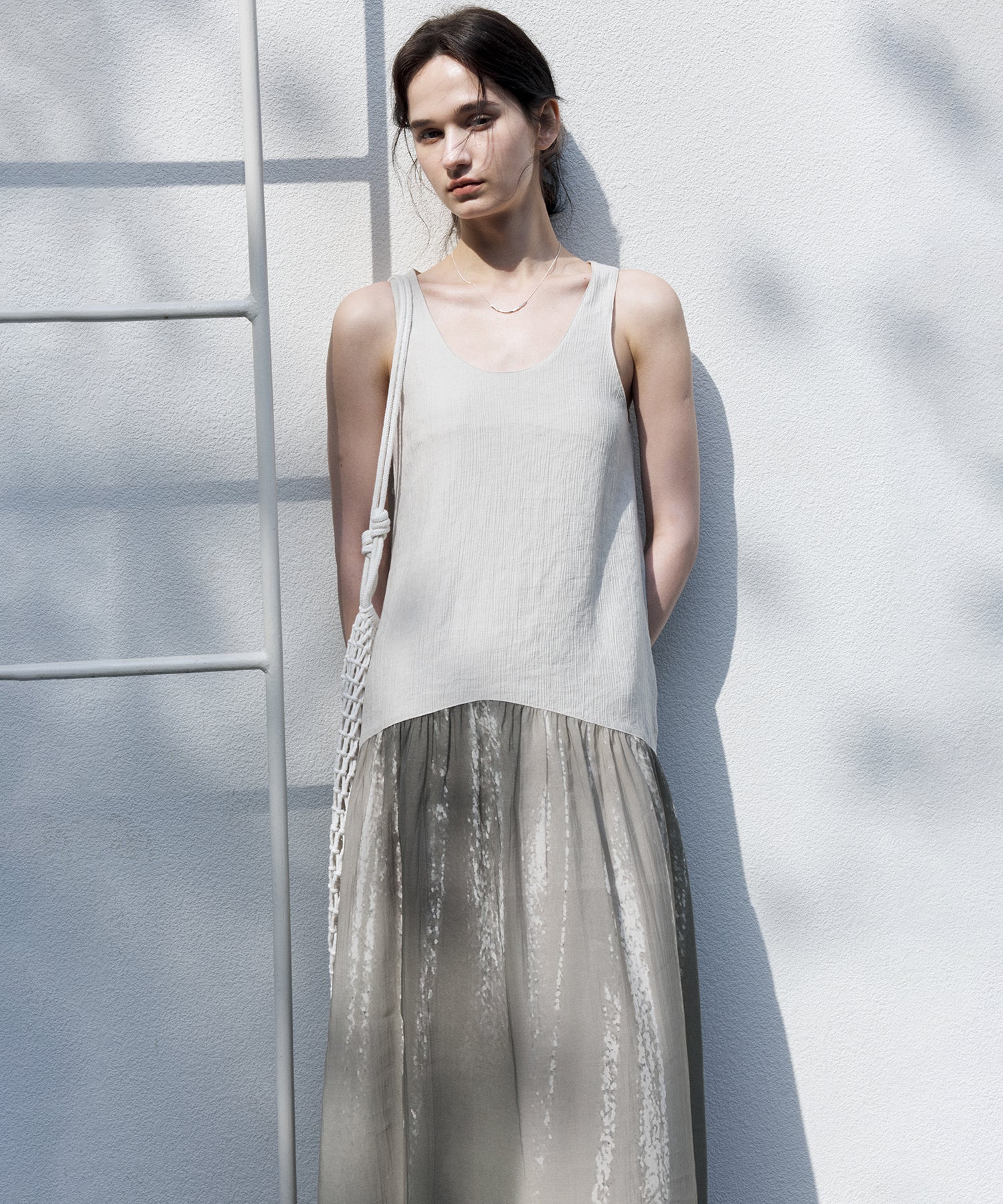 Art Print Sheer Docking Dress