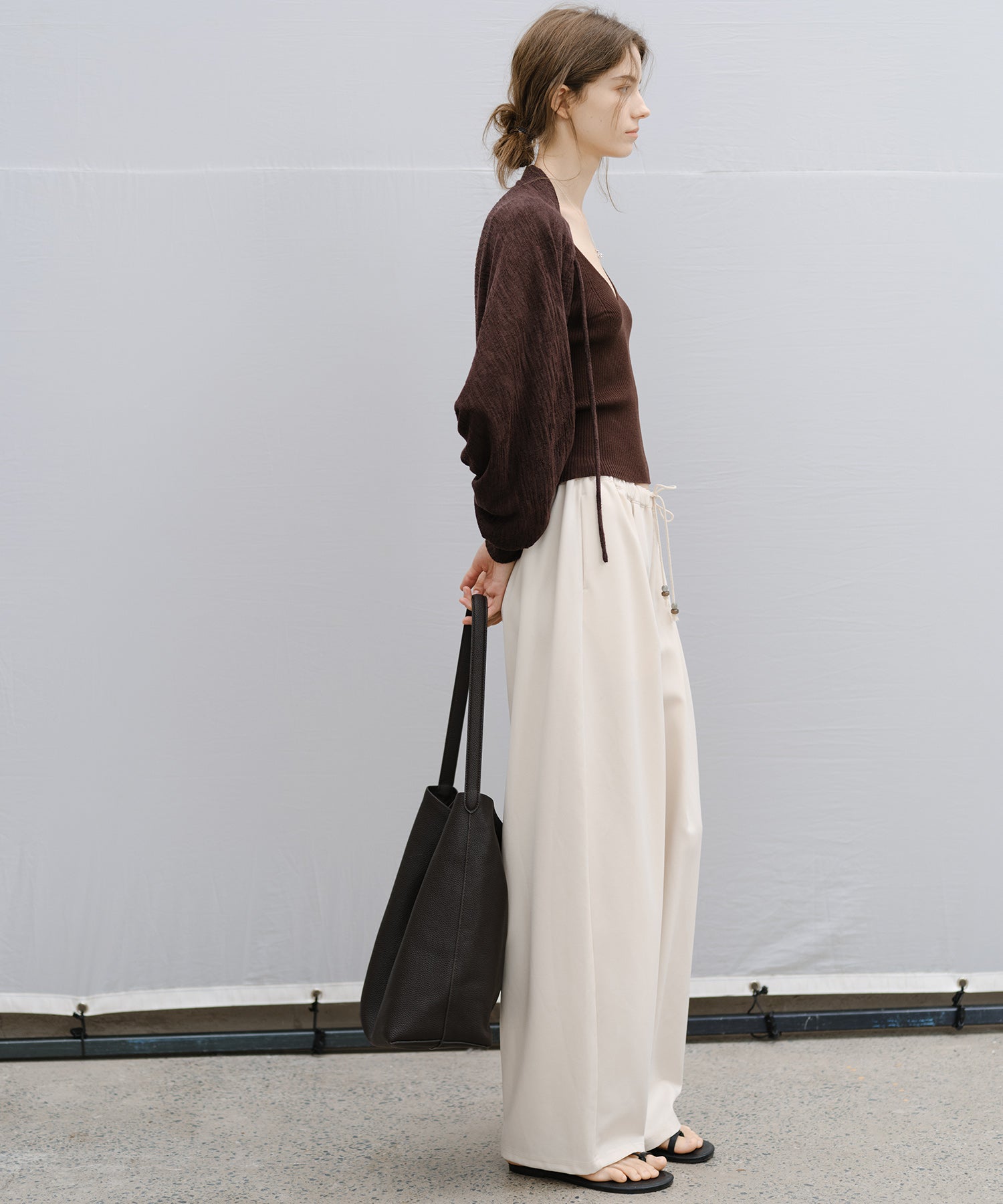 "Shipping from late February to early March" Textured Sheer Bolero Cardigan