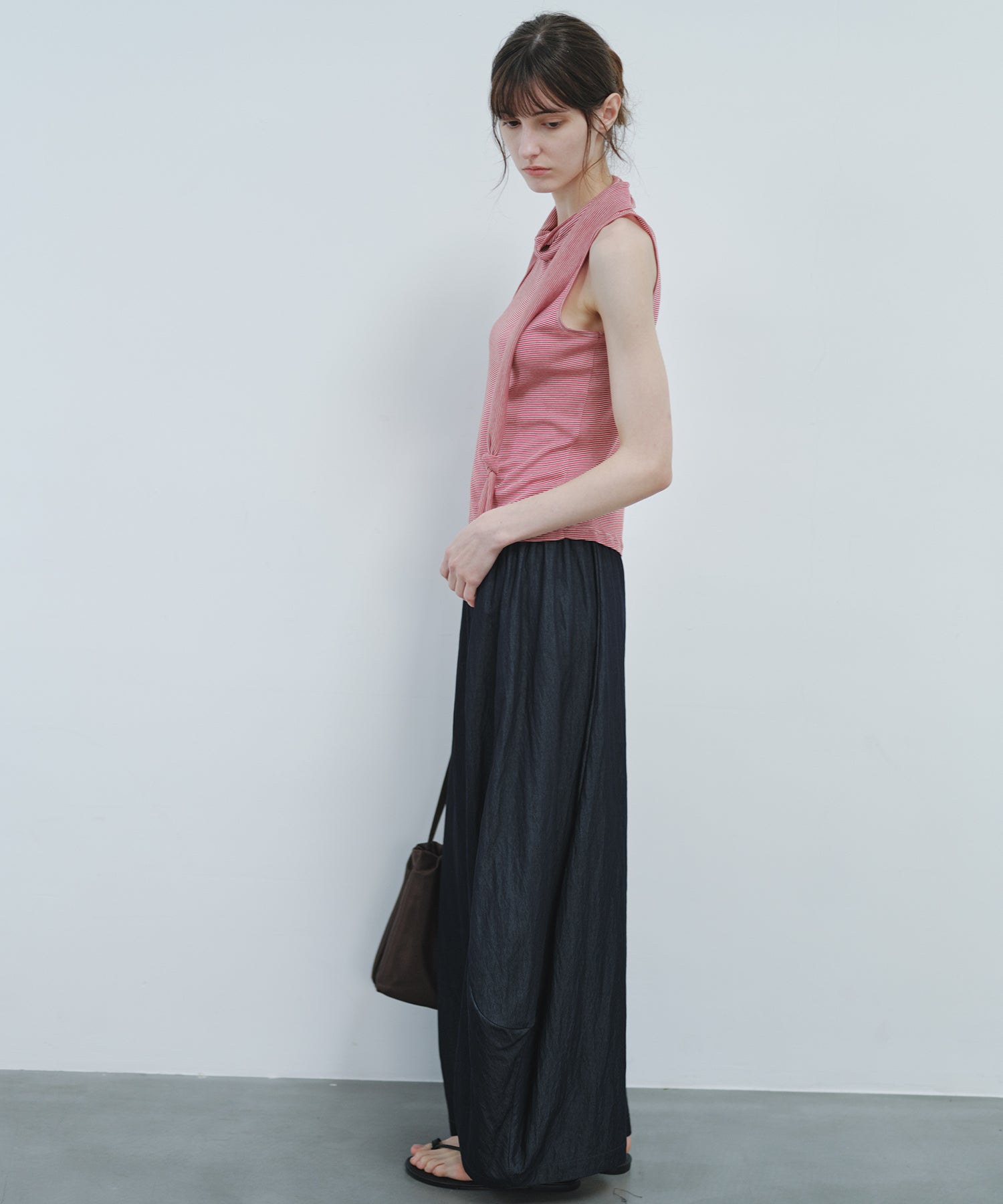 「6月上旬~中旬出荷」Nuanced Draped Wide Pants