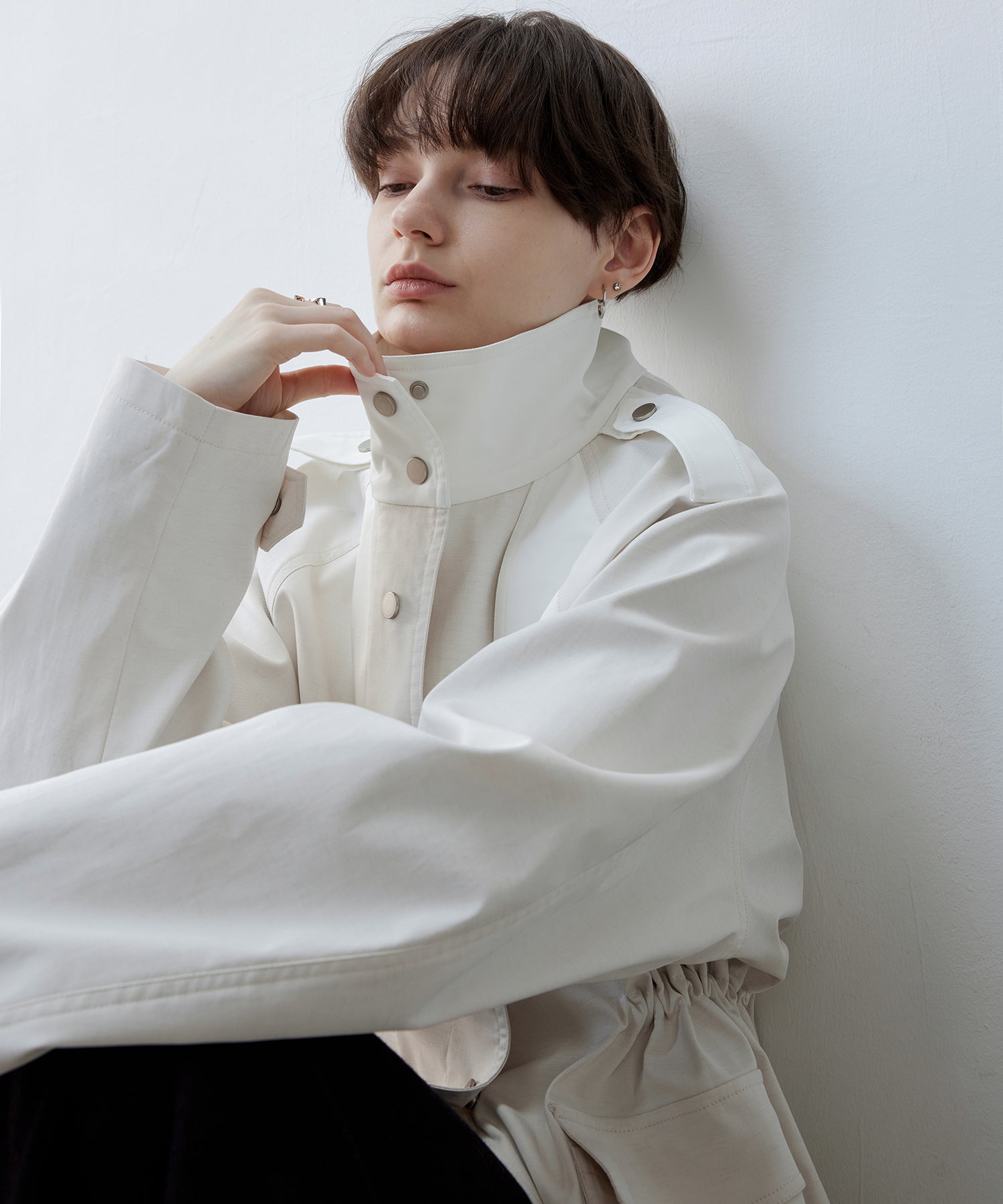 Stand Collar Utility Jacket